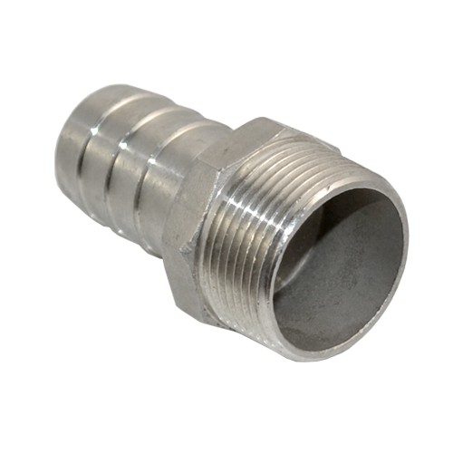 1" NPT Thread to 3/4"Barb Hose Tail End Pipe Fitting Connector Stainless Steel