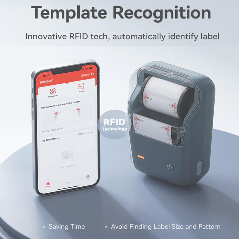 NIIMBOT B1 Label Maker Machine Thermal Bluetooth Label Barcode Printer
