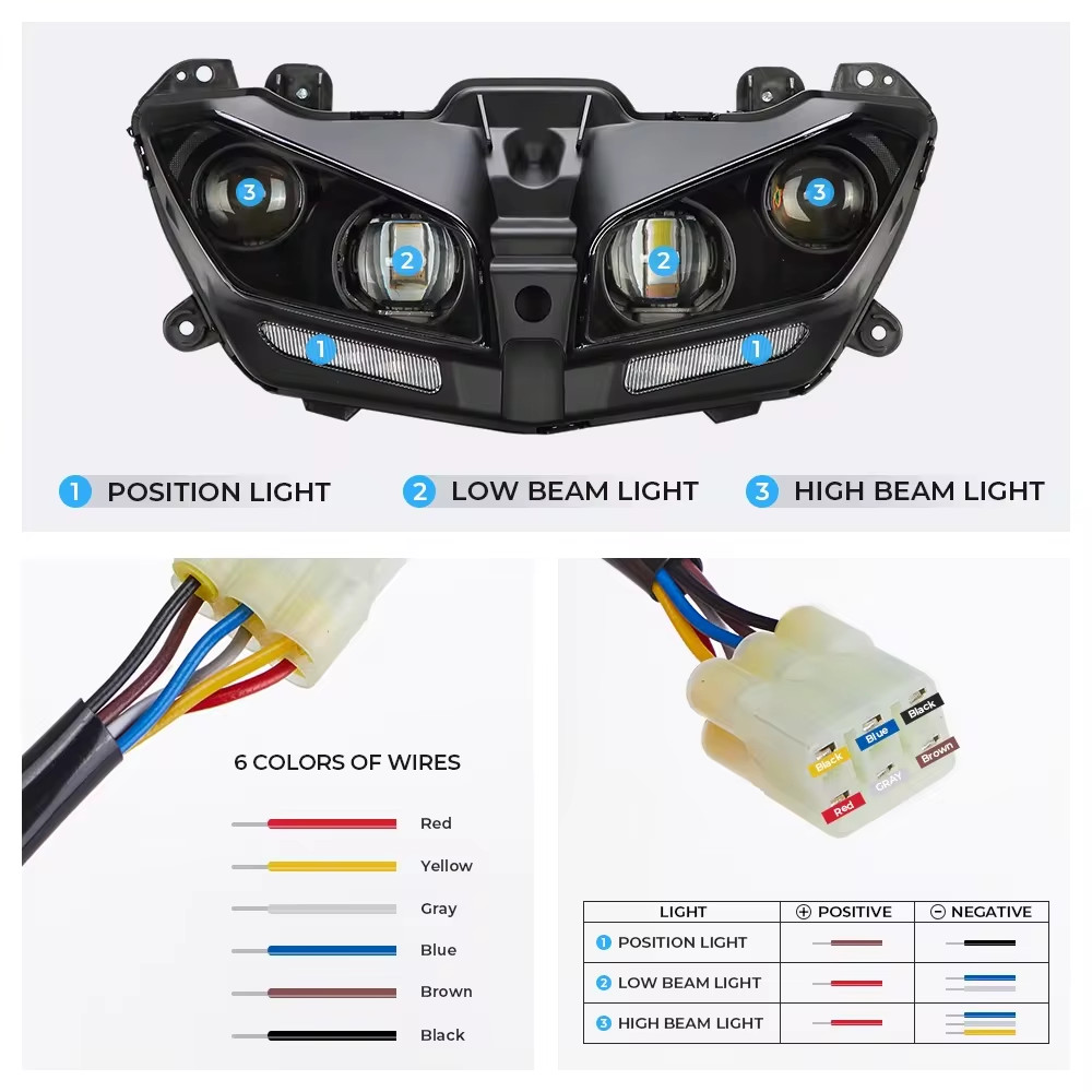 Fit For Yamaha MT09 FZ-09 2013-2016 Motorcycle Headlight Assembly Housing Mirror