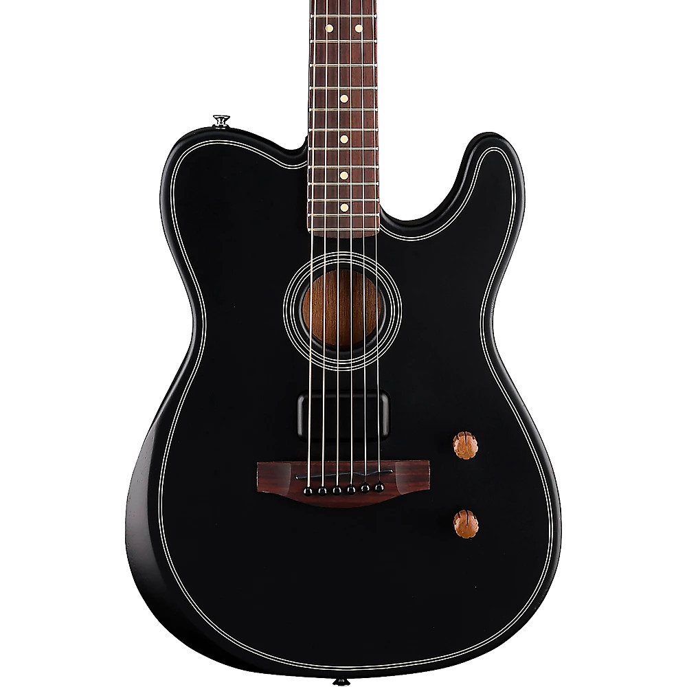 Fender Acoustasonic Standard Telecaster Acoustic-Electric Guitar Black