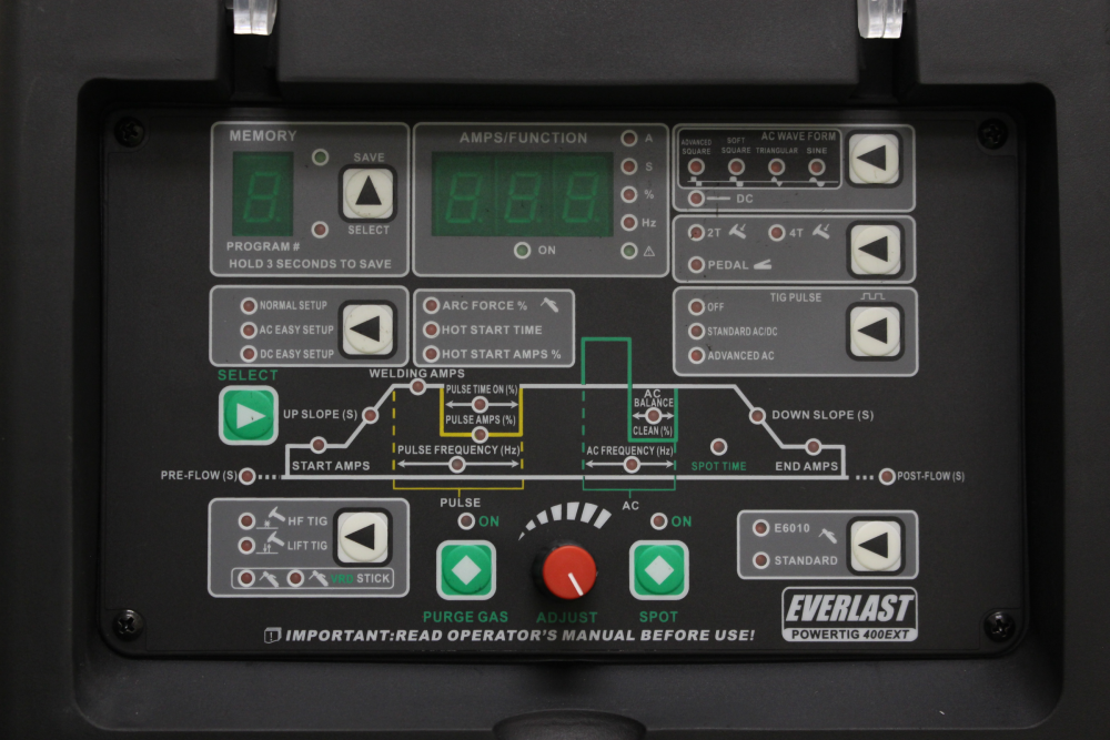 Everlast PowerTIG 400EXT NOVA GTAW-P Digital 400Amp AC/DC TIG Stick Pulse Welder
