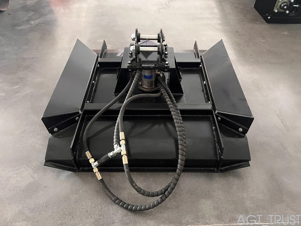 AGT 35in Black Brush Mower Mini Excavator Cutter Mower Attachment 110KG |12EX-RC