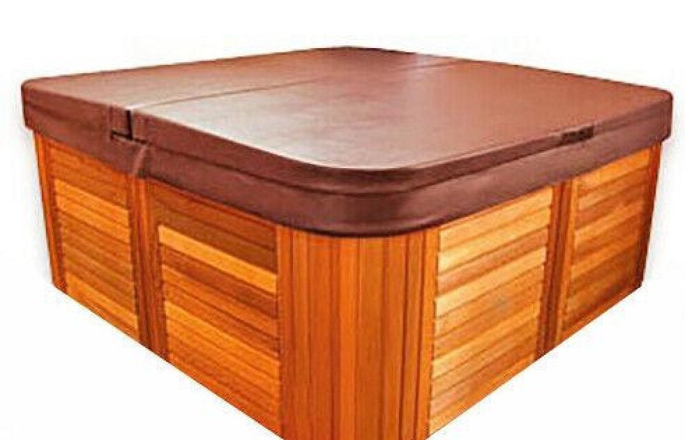 CUSTOM SPA COVER - 4"/2" TAPER 1# FOAM -UPGRADED Foam Vapor Barrier - Up To 96"