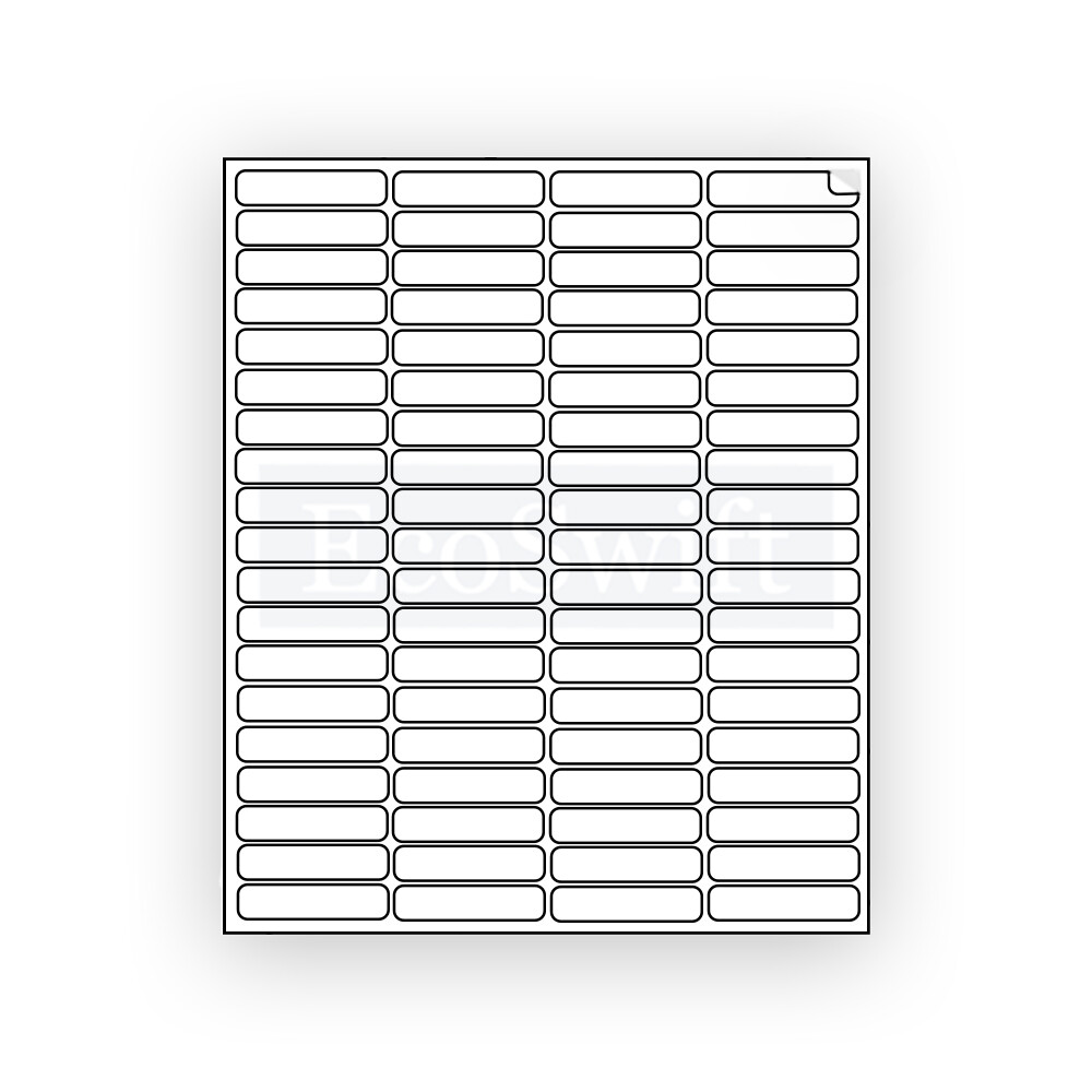 80-800,000 1 3/4 x 1/2 EcoSwift Laser Address Shipping Adhesive Labels 80/sheet