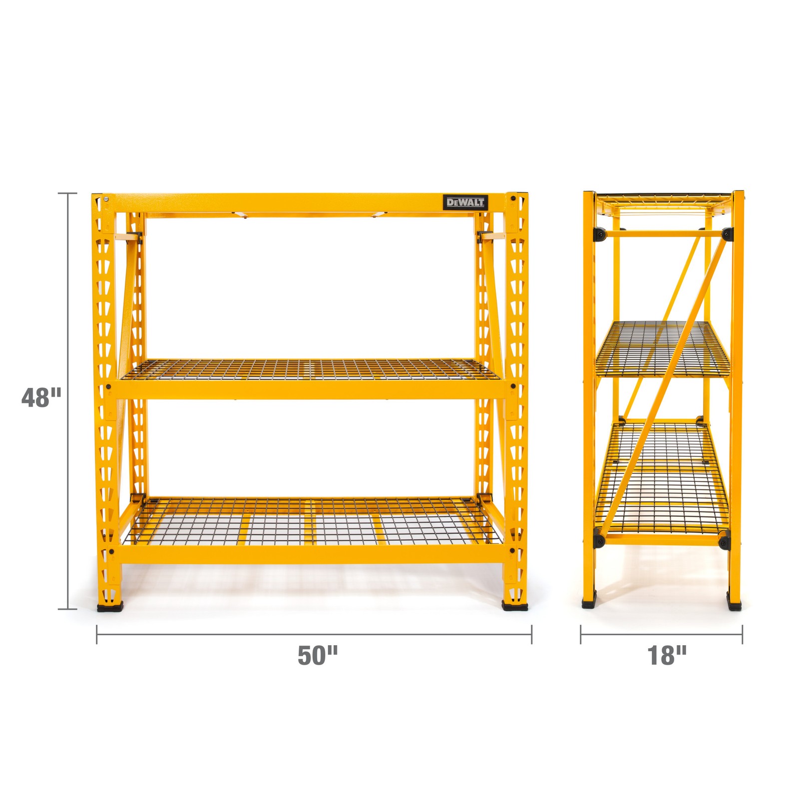 Dewalt 4 ft. Tall 3 Shelf Steel Wire Deck Storage Rack DXST4500-W
