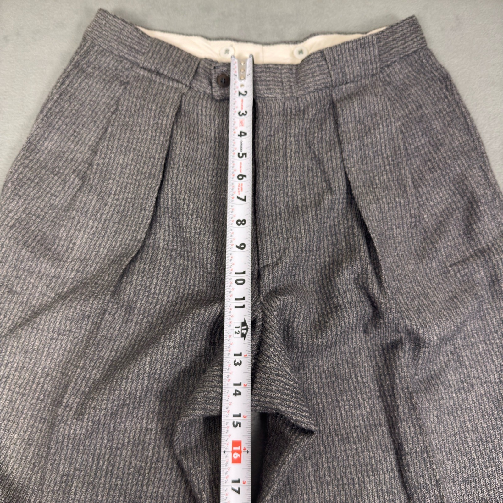 Vintage 80s Basile Made in Italy 100% Wool Pleated Cuffed Dress Pants Mens 31x29