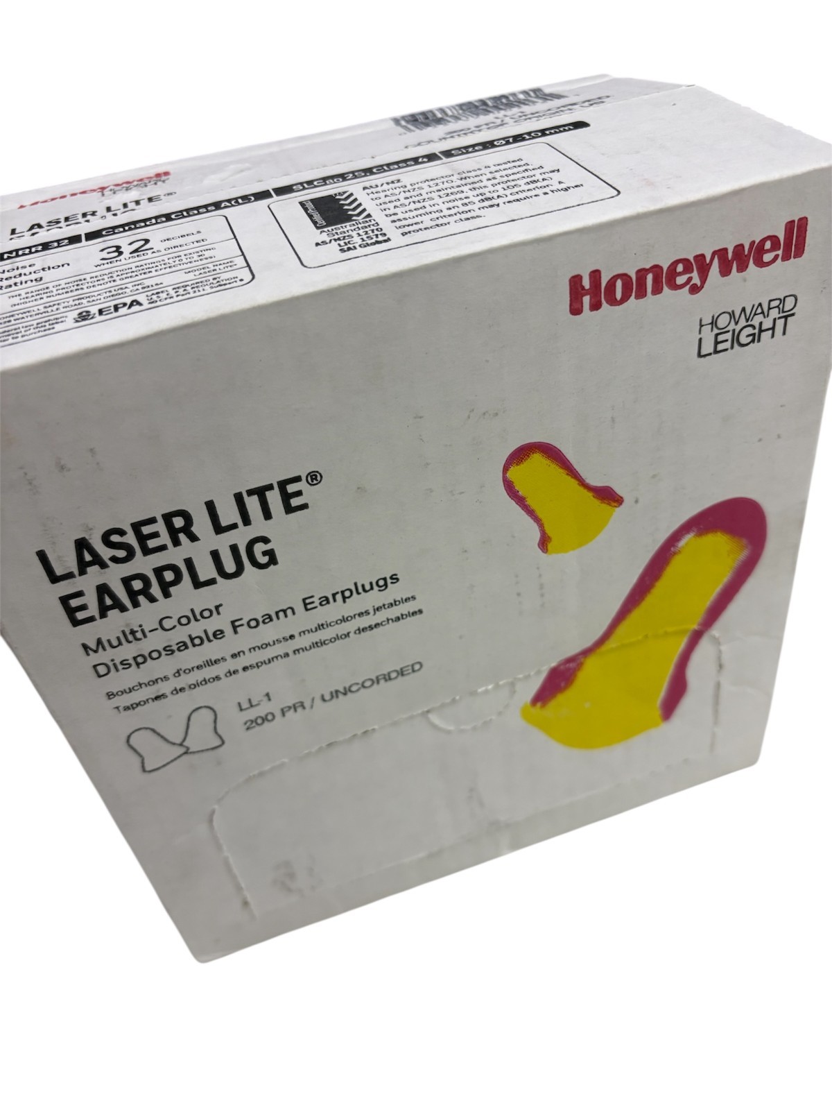 Howard Leight Laser Lite LL-1 Honeywell Disposable Ear Plugs New 200 pair