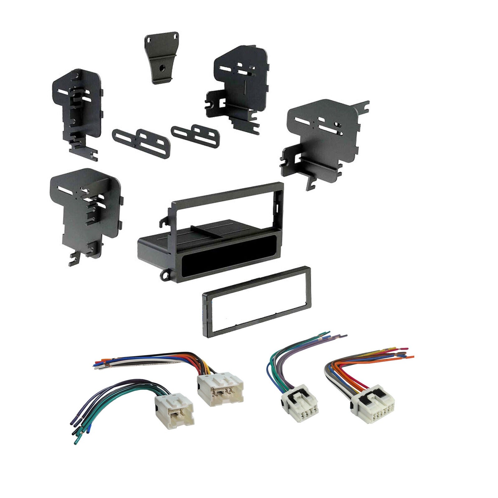Combo Kit for 1995-2004 Nissan Single DIN Car Radio Stereo Dash Kit Wire Harness