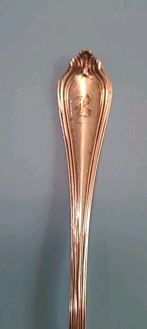 Vintage Set Of 6 A.S. CO 6" Ornate Spoons With Monogram "B" Flatware Silverware