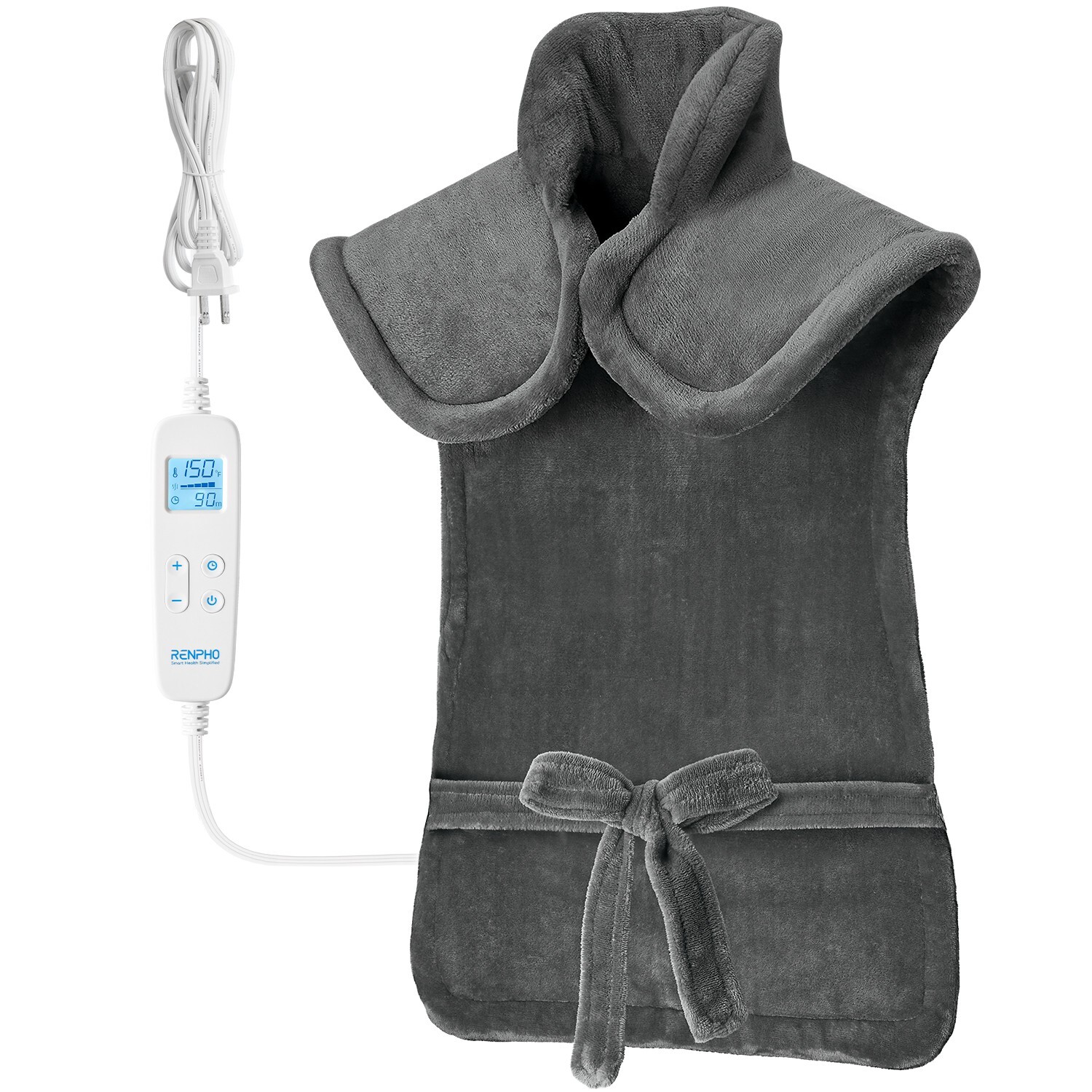 RENPHO Large Electric Heating Pad For Back Shoulders Neck Heat therapy 24''x37"