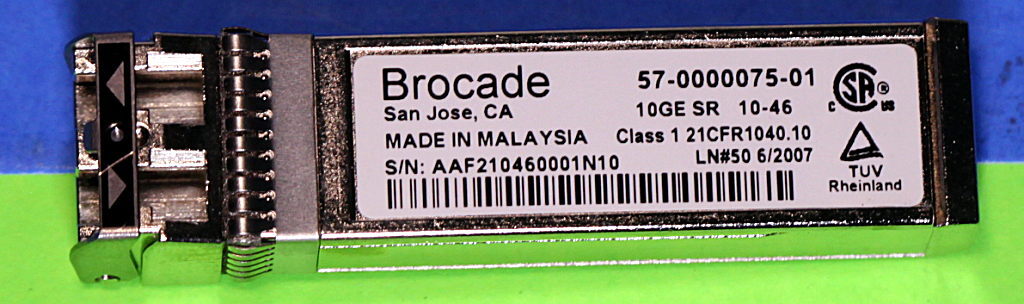 10G-SFPP-SR - Brocade 57-0000075-01 10Gb 850nm SWL SFP+ XBR-000180 Transceiver