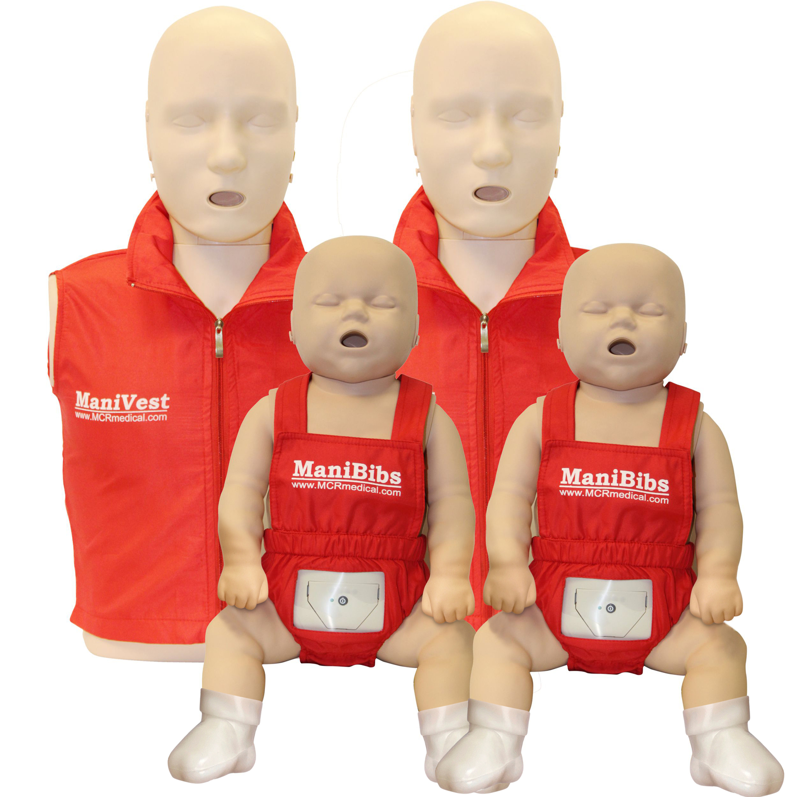Prestan CPR Training Kit w/ 2 Adult, 2 Infant, 2 AED Trainers & MCR Accessories