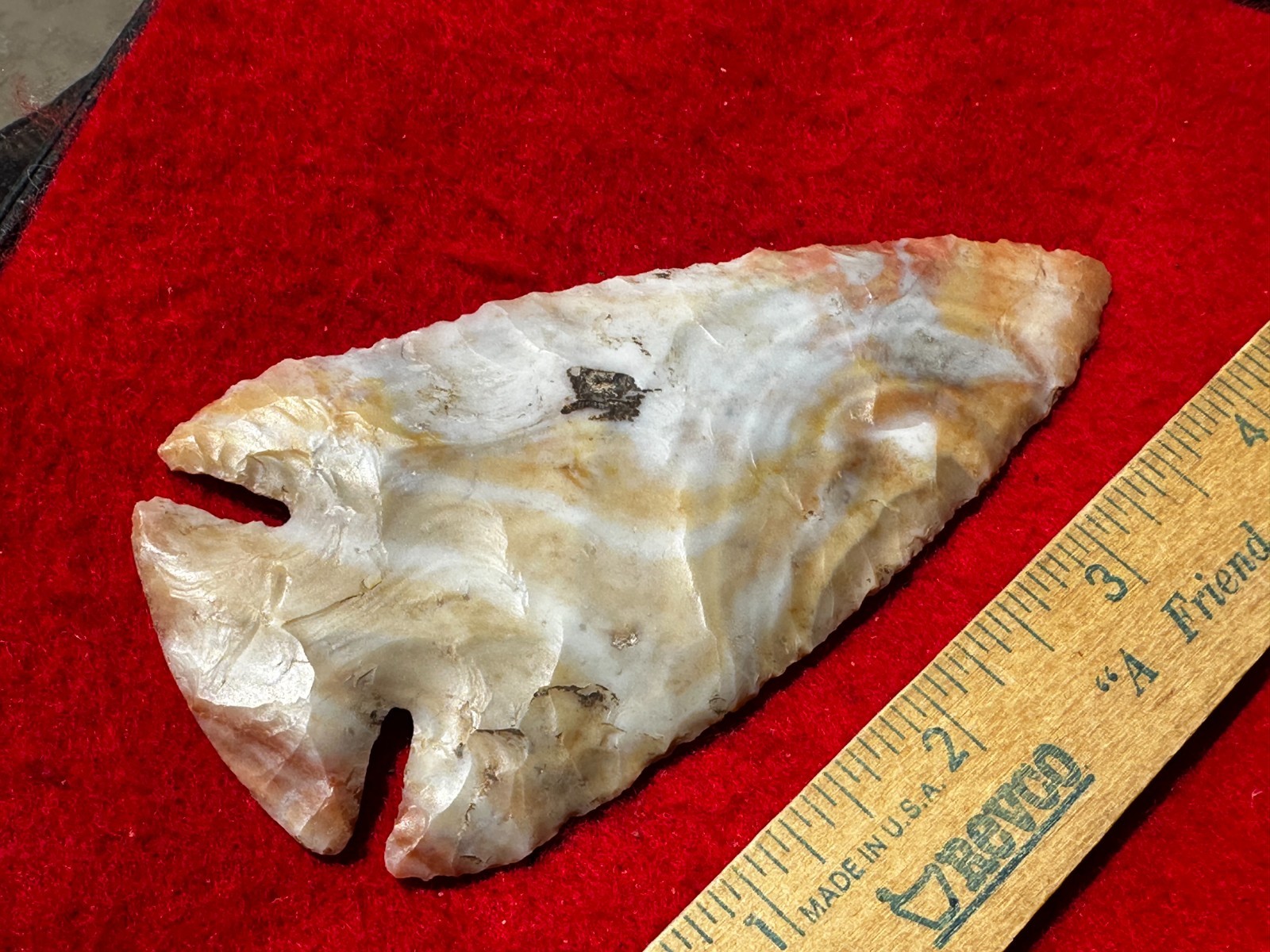 4 1/2" Flintridge Dovetail Point, Indian Artifacts, Hopewell, Arrowheads, Paleo