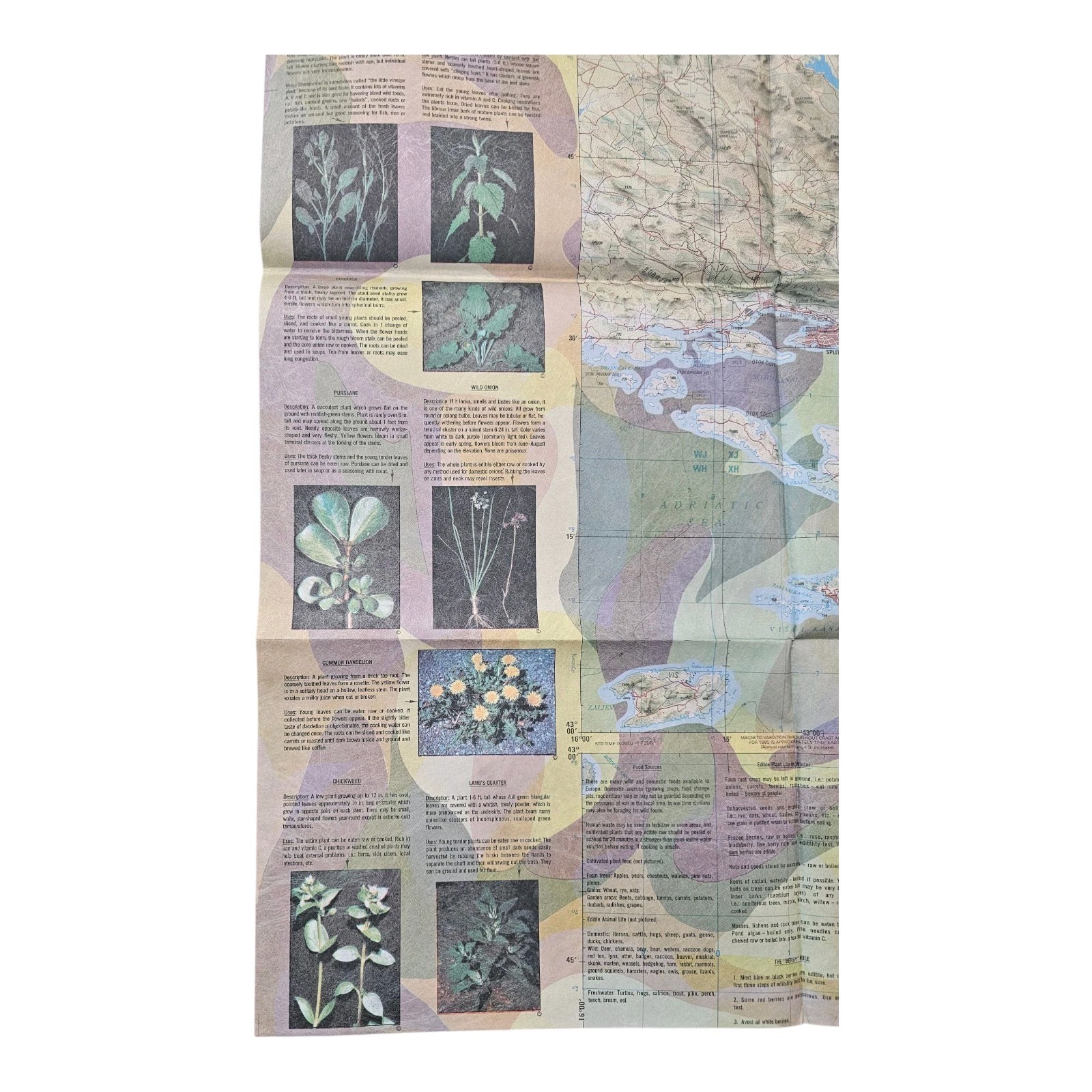 1995 Evasion Chart (EVC) Map NL-33B Austria, Bosnia, Herzegovina, And More!