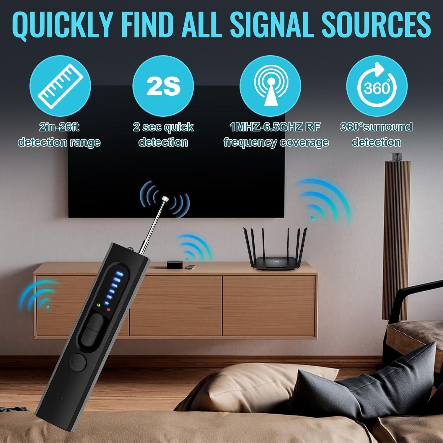 Hidden Camera Detector,Anti Spy Camera Finder, GPS Tracker Detector