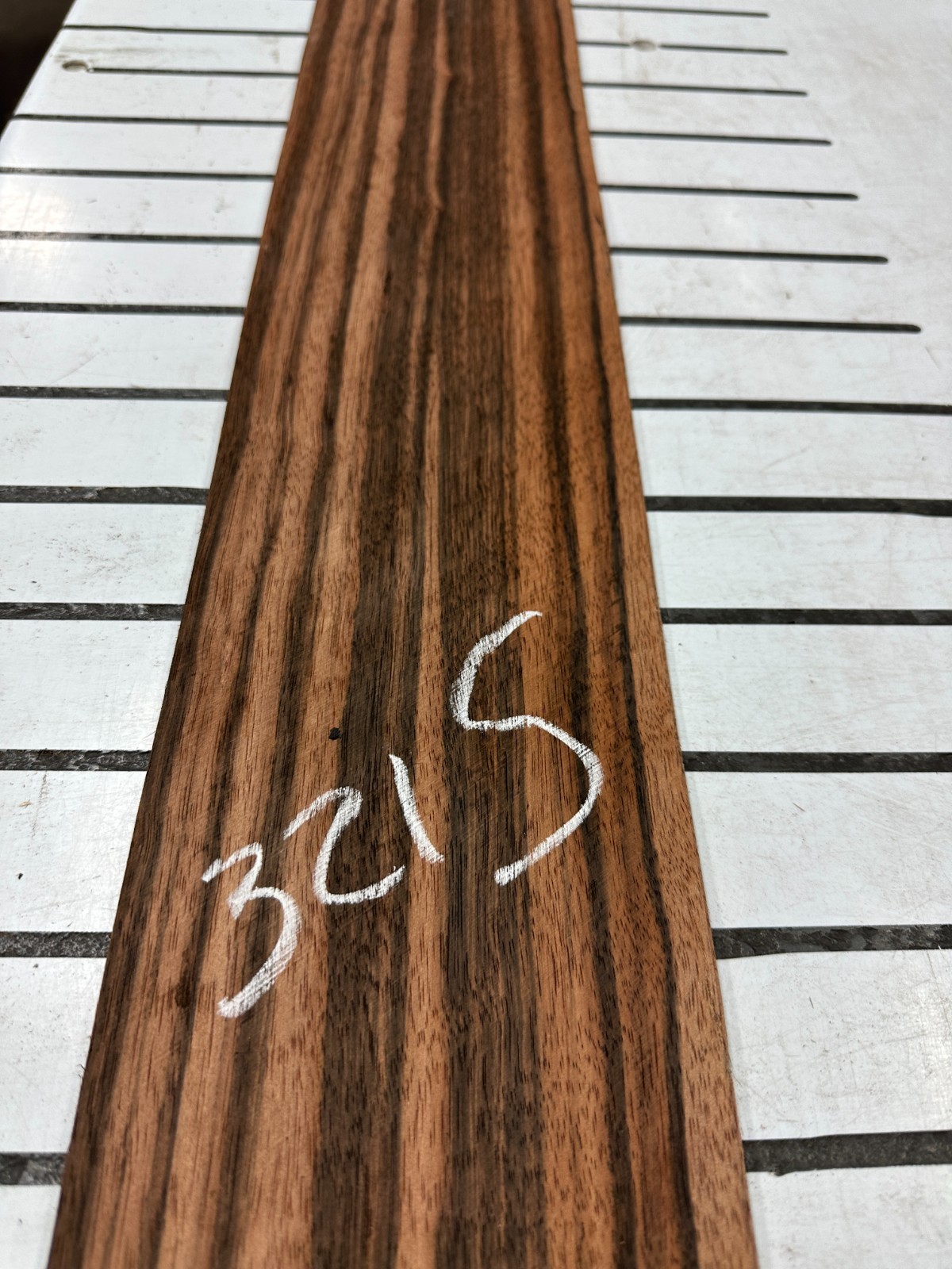 Ebony Raw Wood Veneer 2 sheets 61'' x 5'' 321S
