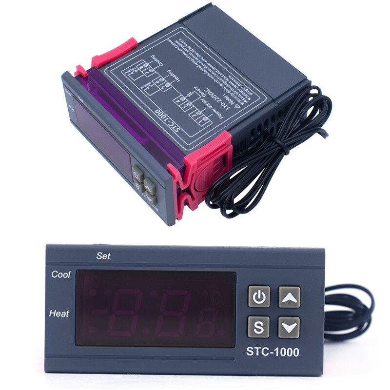 2pcs STC-1000 AC 110V-220V Digital Temperature Controller Thermostat With Sensor