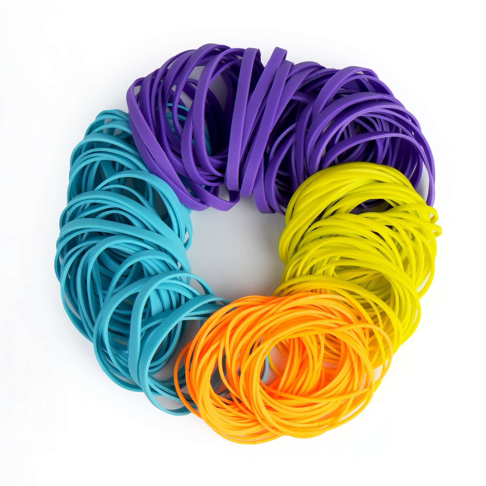 192PCS Colored Rubber Bands For Office Supplies Tie Dye Assorted Size Heavy Duty