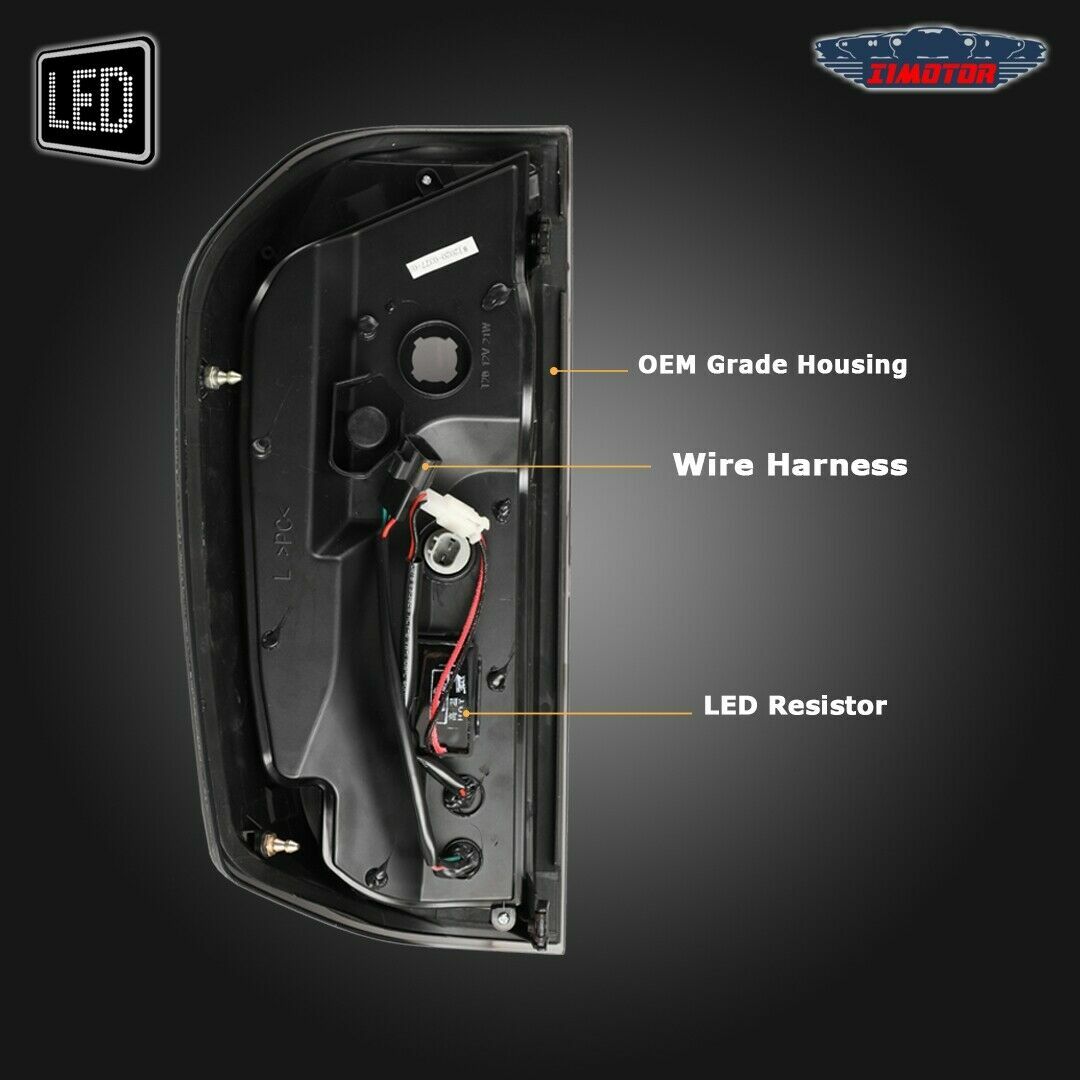 Smoke LEDFor 2014-2021 Toyota Tundra Tail Lights Brake Rear Lamps Left+Right