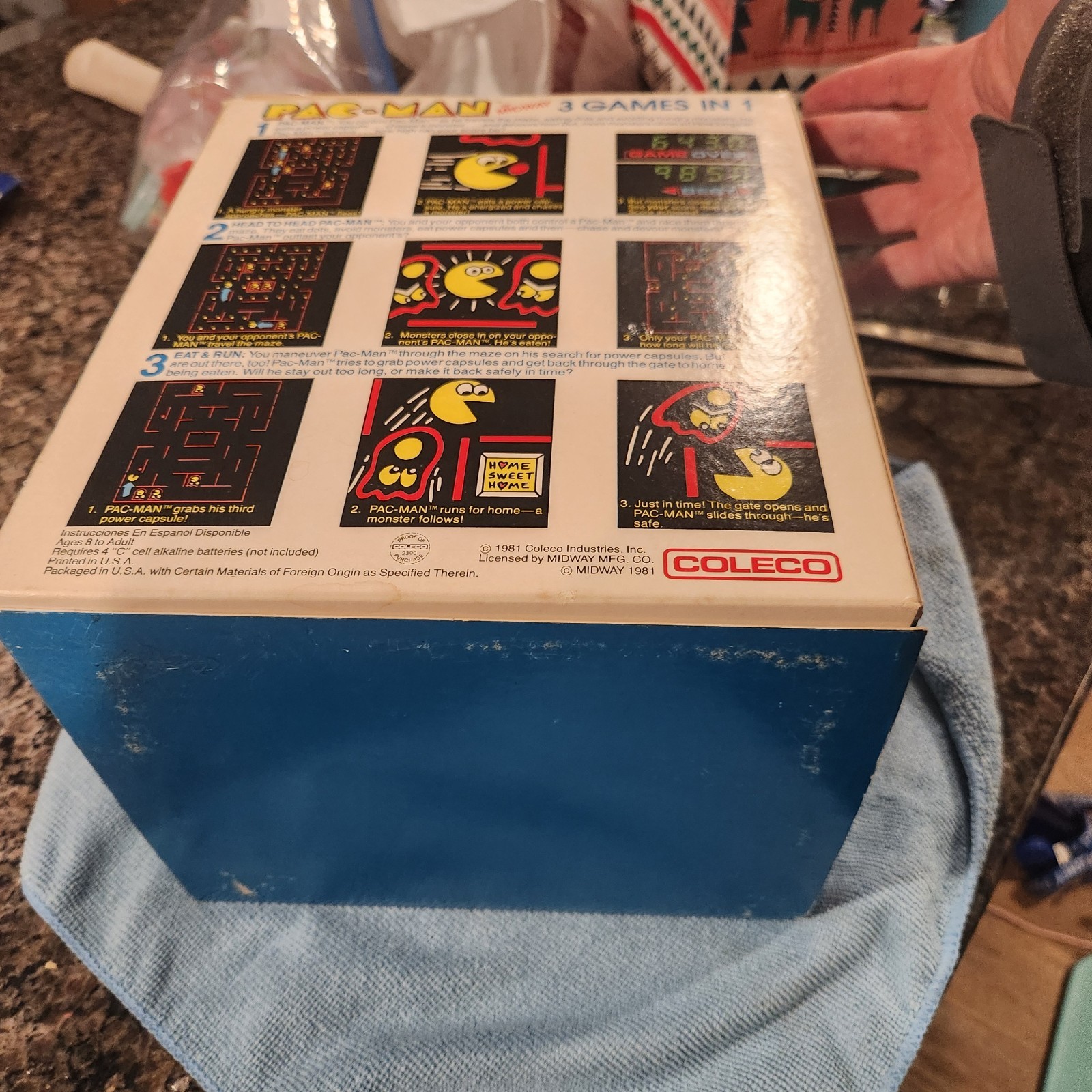 Vintage Pac-Man Mini-Arcade (Midway, Coleco) + box, manual, warranty card; Works
