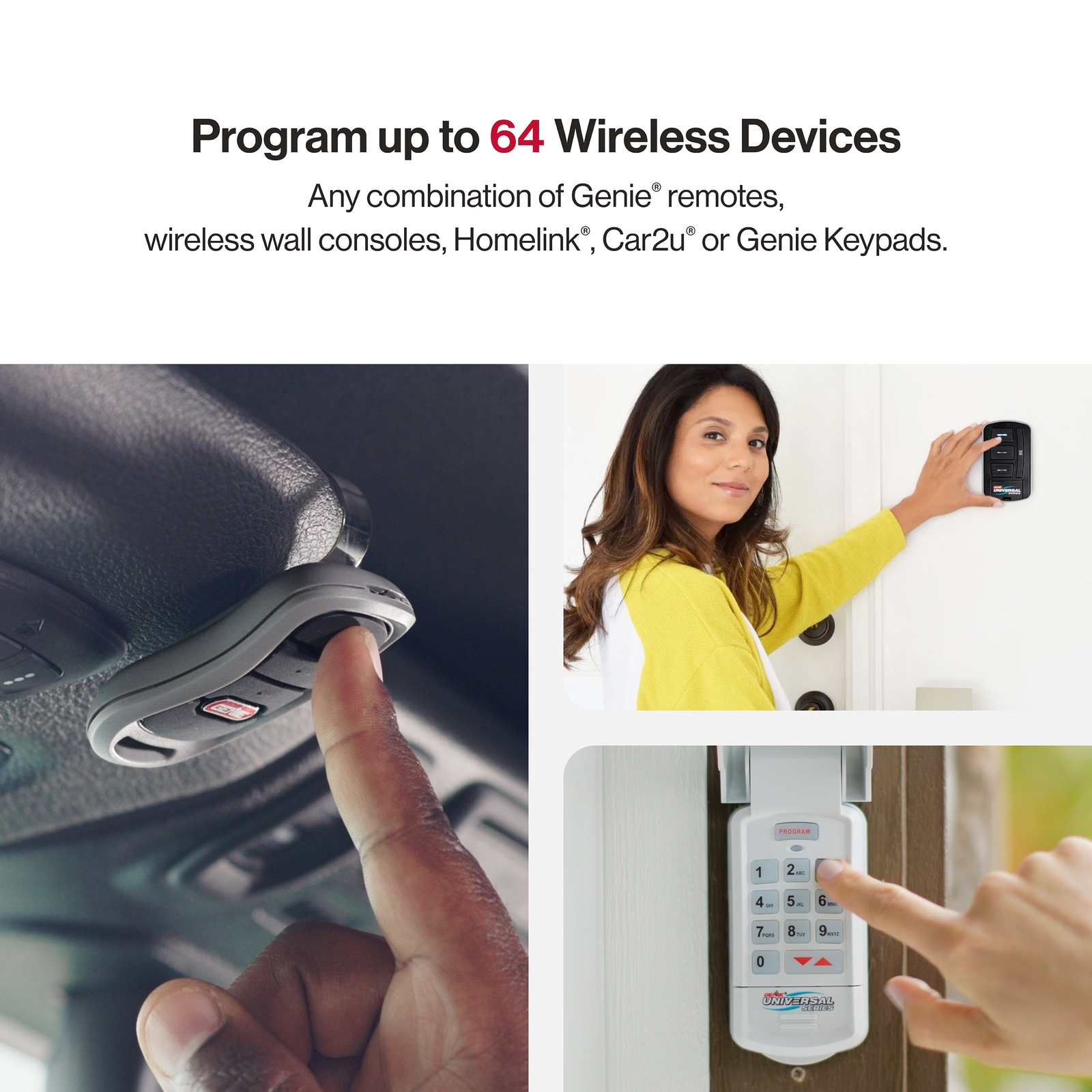 Genie 6172H-BO Wall Mount Smart Garage Door Opener with Battery Backup