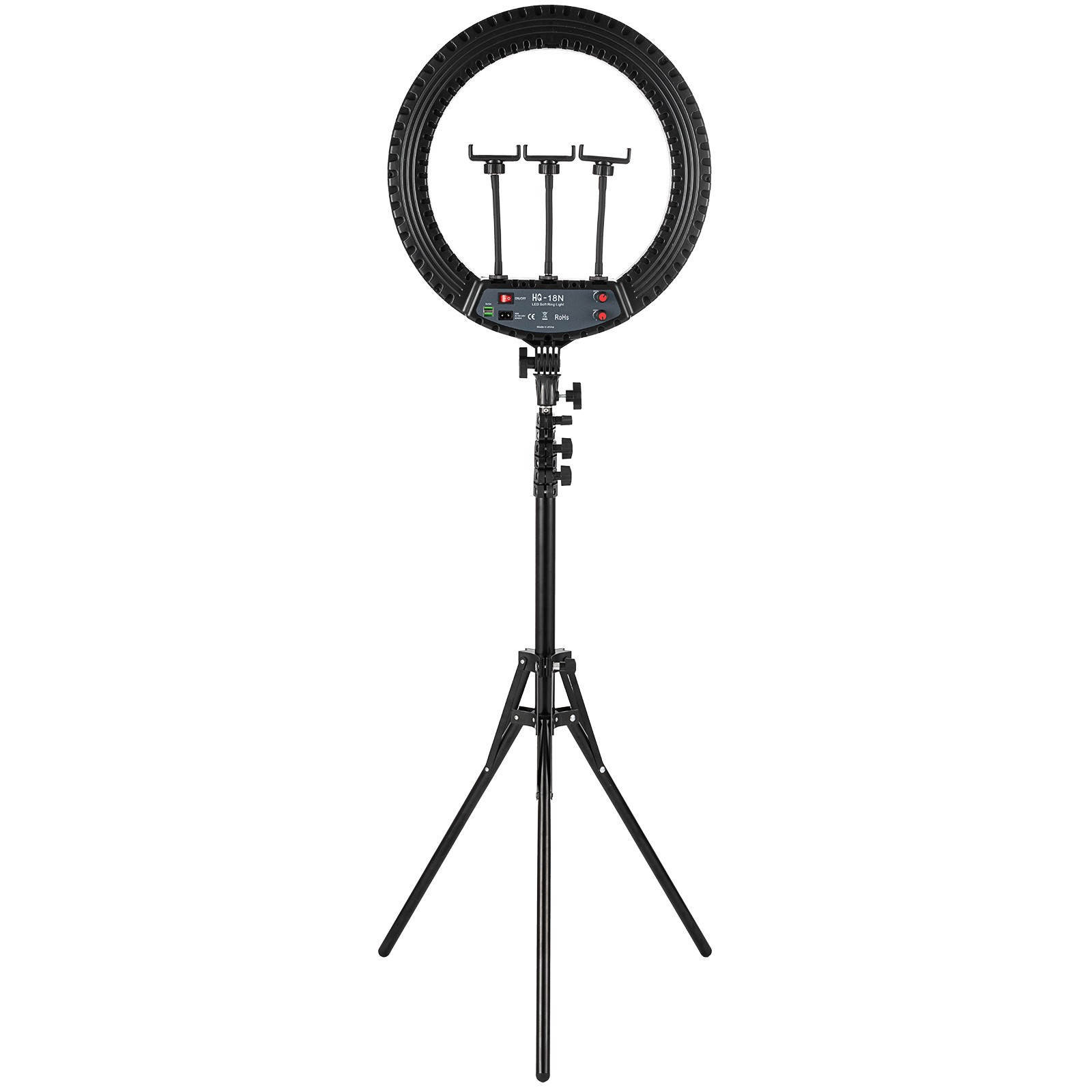 18" LED SMD Ring Light Kit with Stand Dimmable 6600K for Makeup Phone Camera