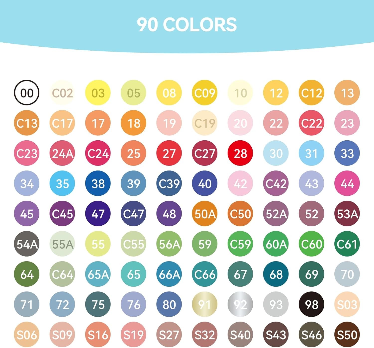 Arrtx Acrylic Markers 90 Colors Premium Brush Tip Paint Pens for DIY Project