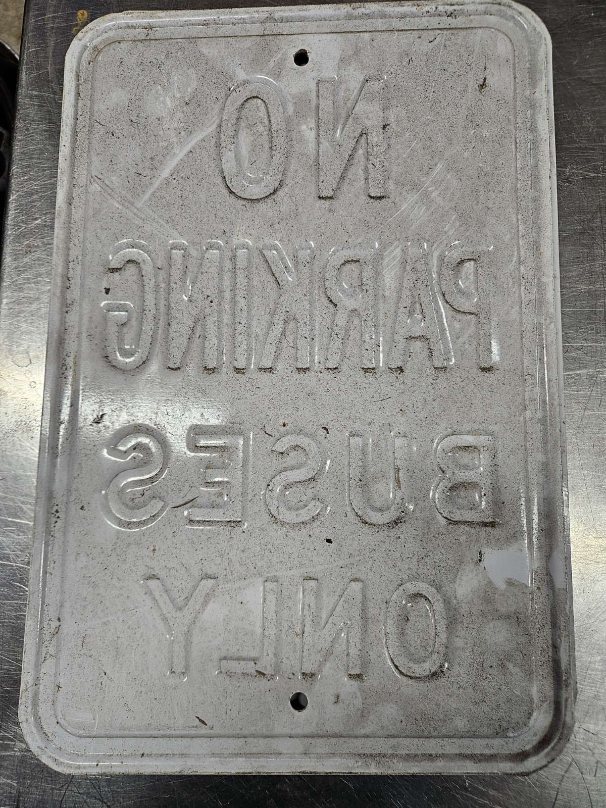 Authentic BUS PARKING ONLY Road Sign Real Street Vintage Retired Never Installed