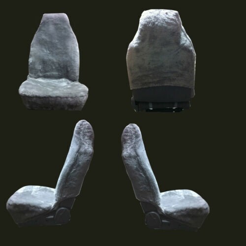 Australian Sheepskin Highback Seat covers GREY (1 Pair)