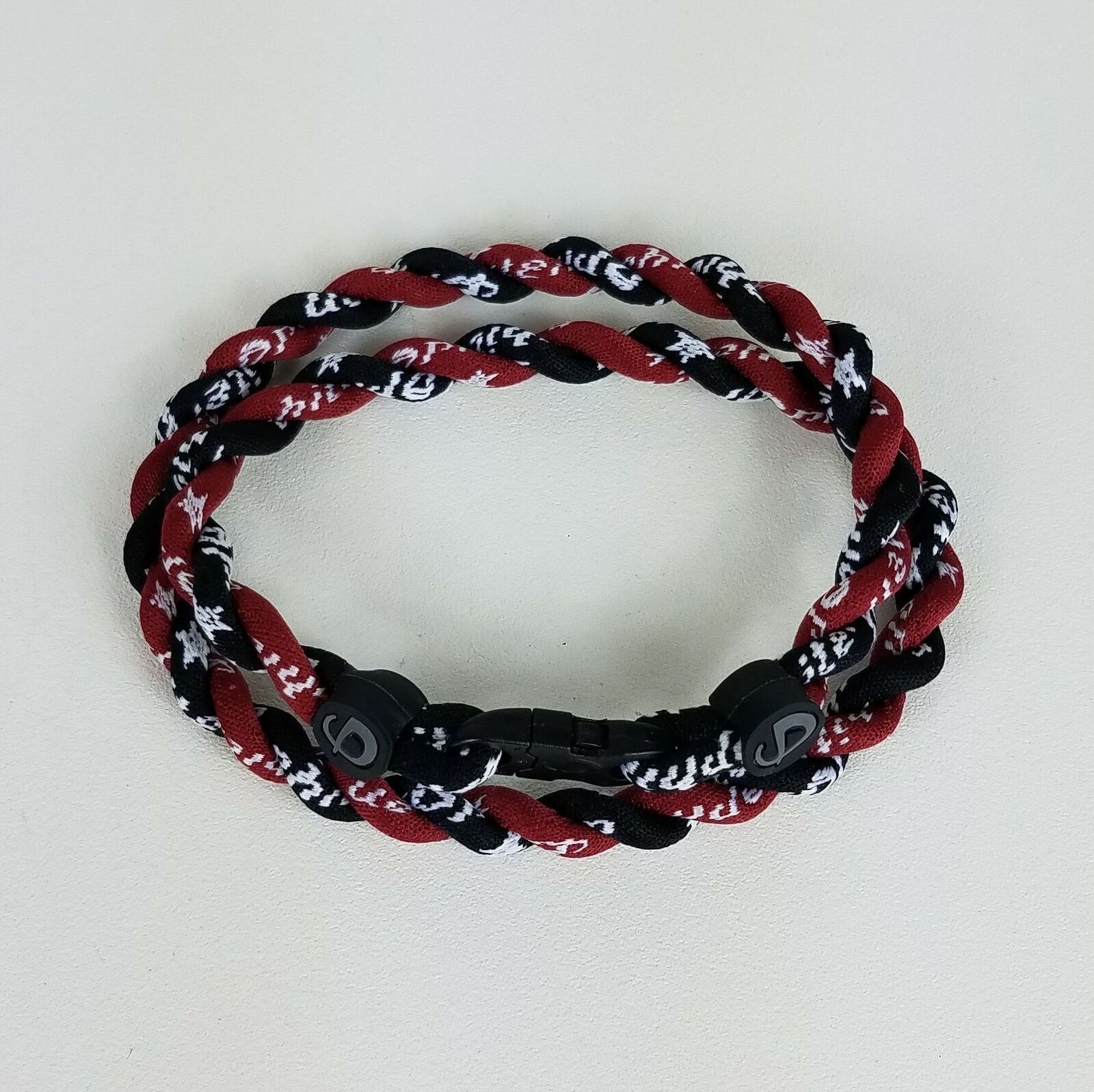 PHITEN Tornado Sports Braided Rope Titanium Necklace (Red & Black) 20.5" NWOT!