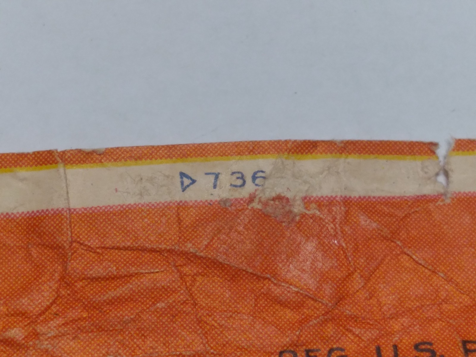 Vtg 1920's American Chewing Gum Wrapper Goudey Oh Boy Orange