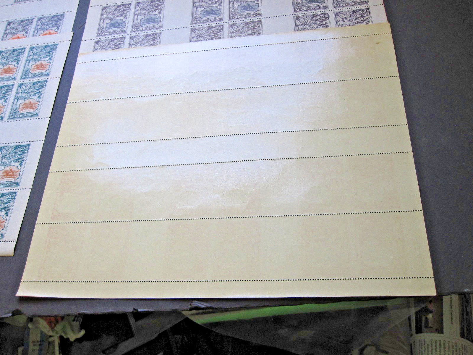 1932 US Pony Express Wells Fargo Ntl Phil LA CA x-Rare 5 FULL imperf vert MNH OG