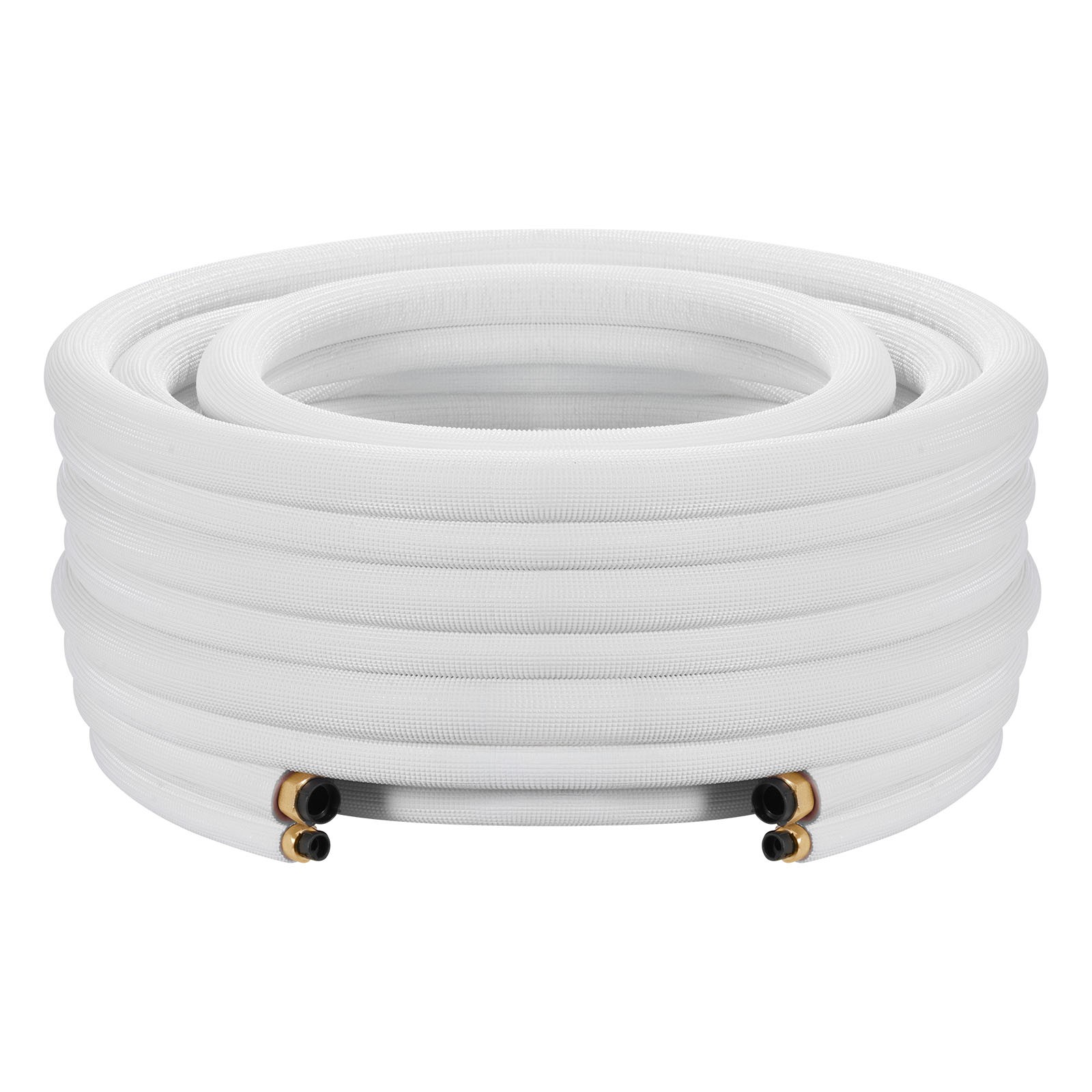 VEVOR 100ft Mini Split Line Set 1/4 3/8 OD AC Copper White PE Insulated Coil