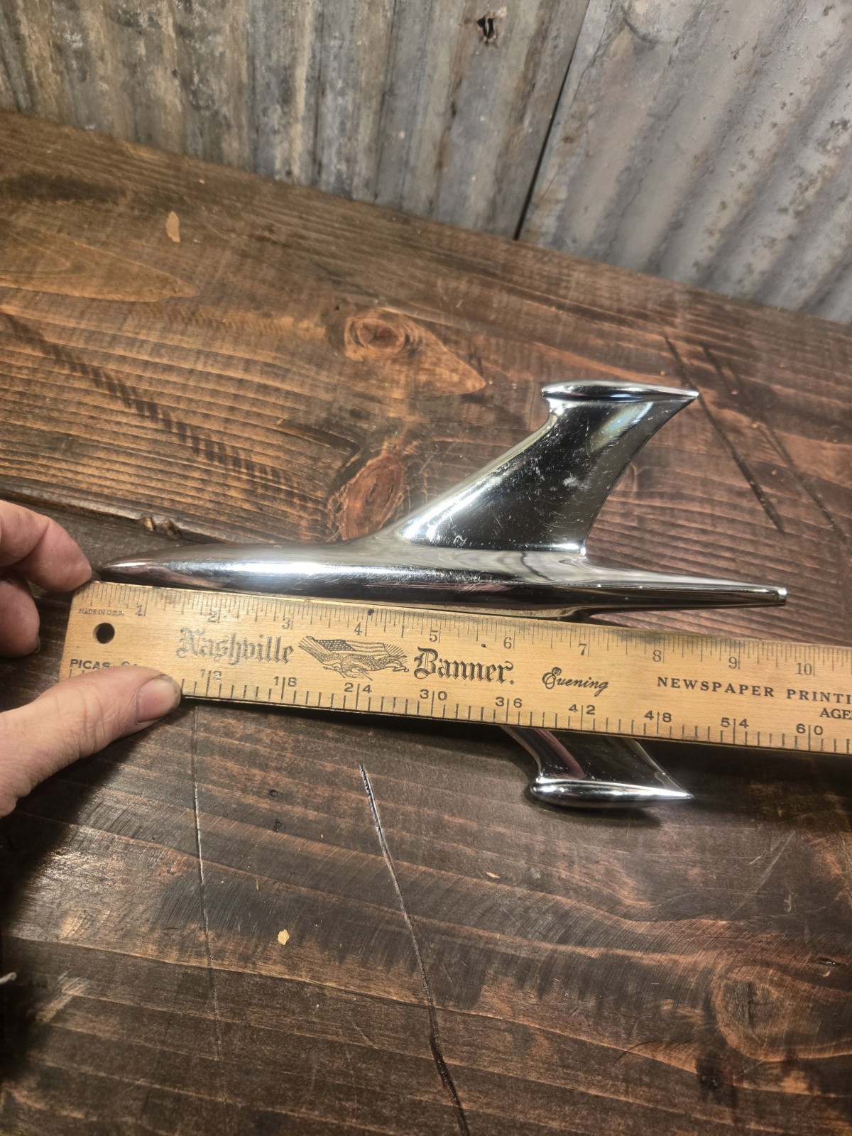 Used 1953 Ford Hood Ornament Rocket Plane Style Emblem