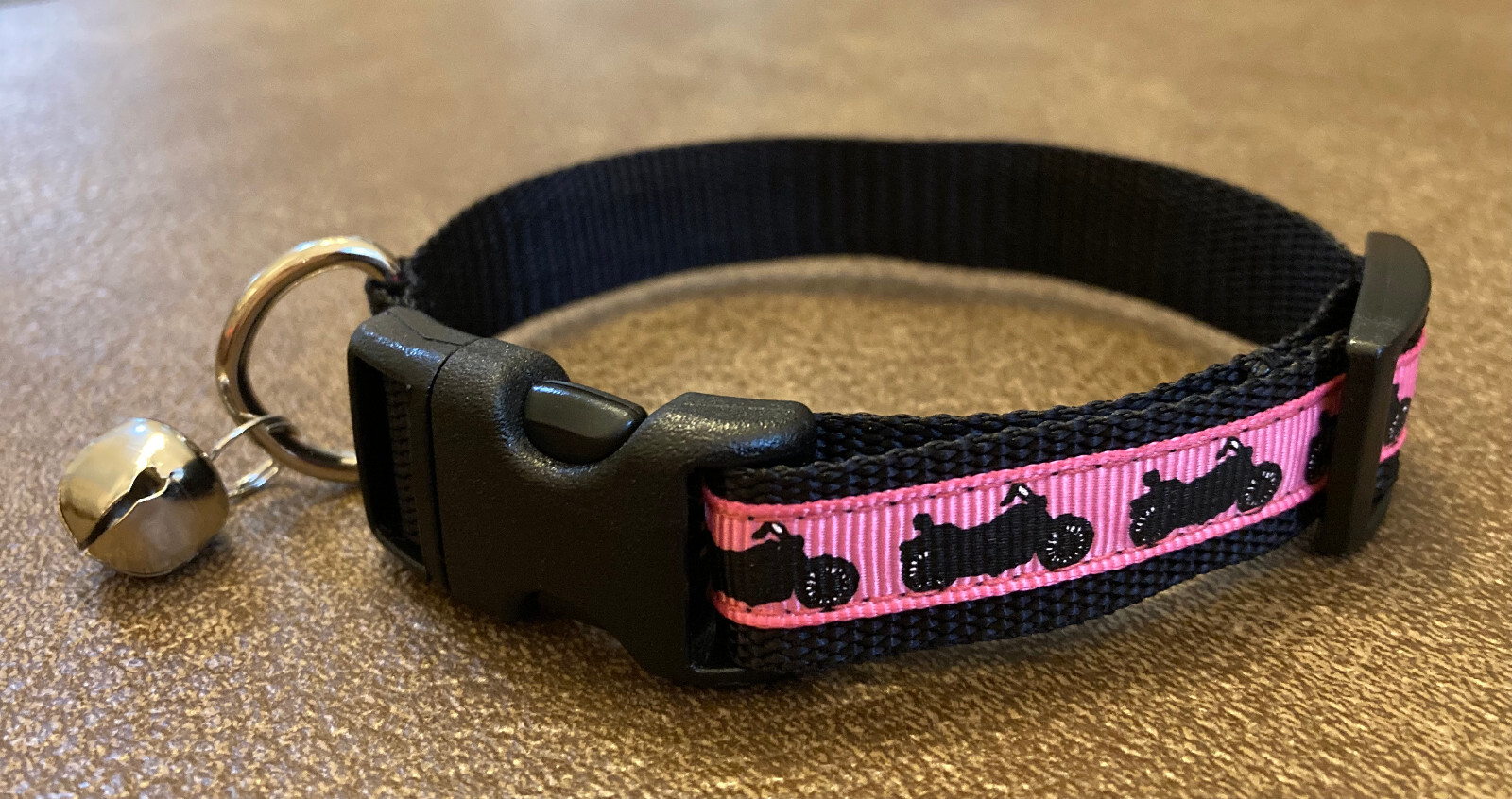 5/8 inch Wide Harley Cat Collar 2 Sizes on Nylon Webbing