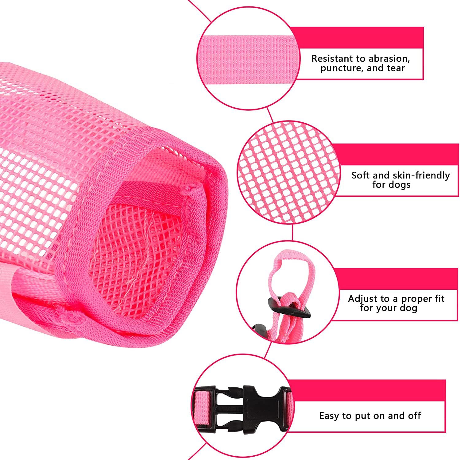 New Dog Muzzle Anti Stop Bite Barking Chewing Mesh Mask Training Pet Small Large