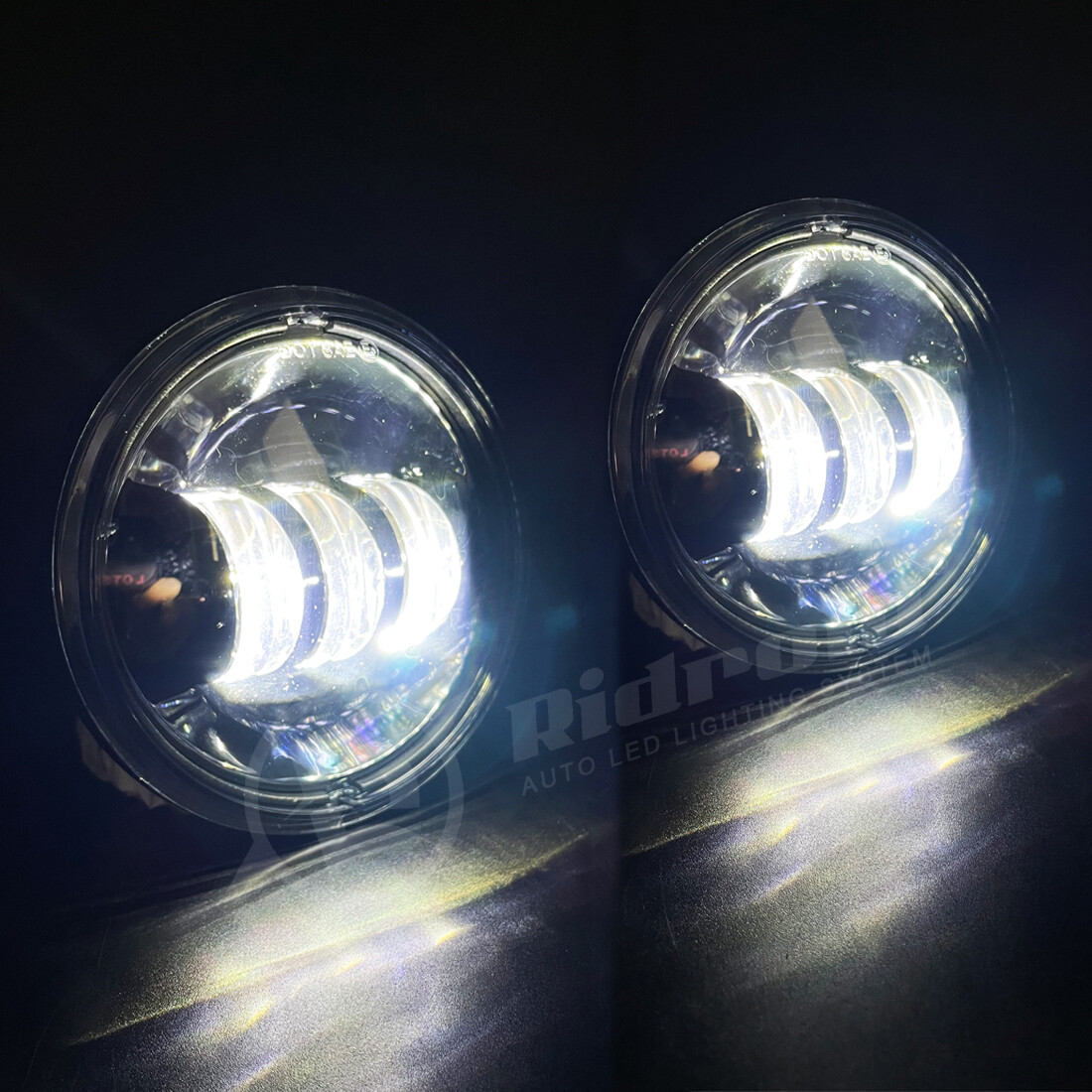 For Harley Ultra Classic Electra Glide FLHTCU 7" LED Headlight Fog Passing Lamp