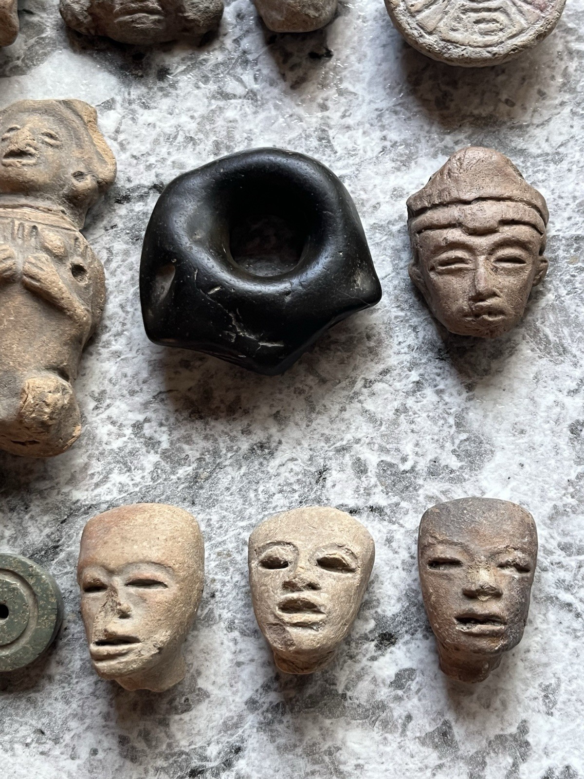 15 Teotihuacan Ancient Artifacts PreColumbian Pendant Figures Heads Beads Mayan