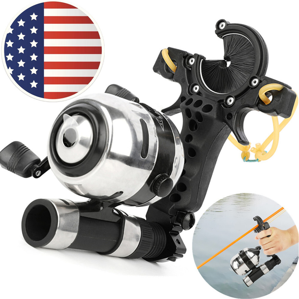 Bow Fishing Spincast Reel Slingbow Catapult Sling Archery Hunting Bowfishing
