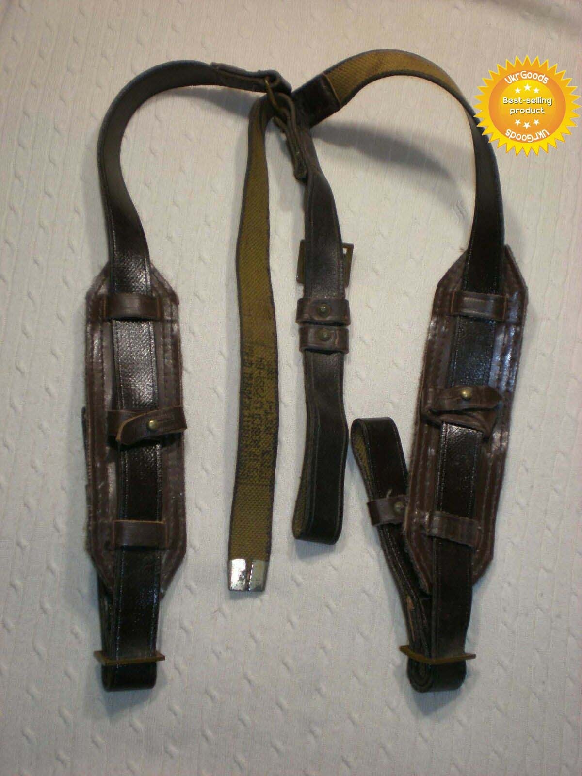 Soldiers Supporting Discharge Belts USSR Soviet Army Chest Rig Suspenders