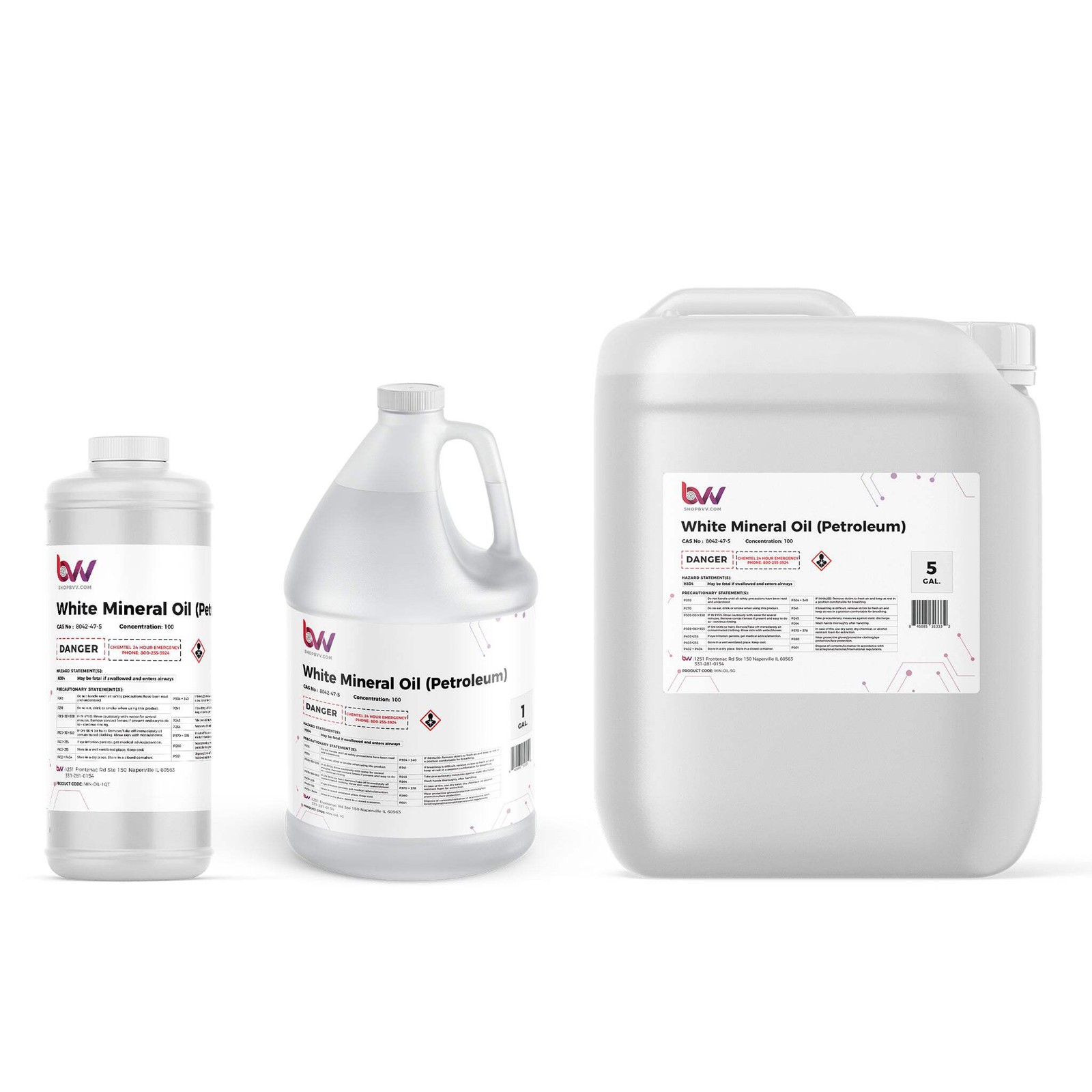 BVV Mineral Oil 7 White "Clear" (USP/NF Food Grade)