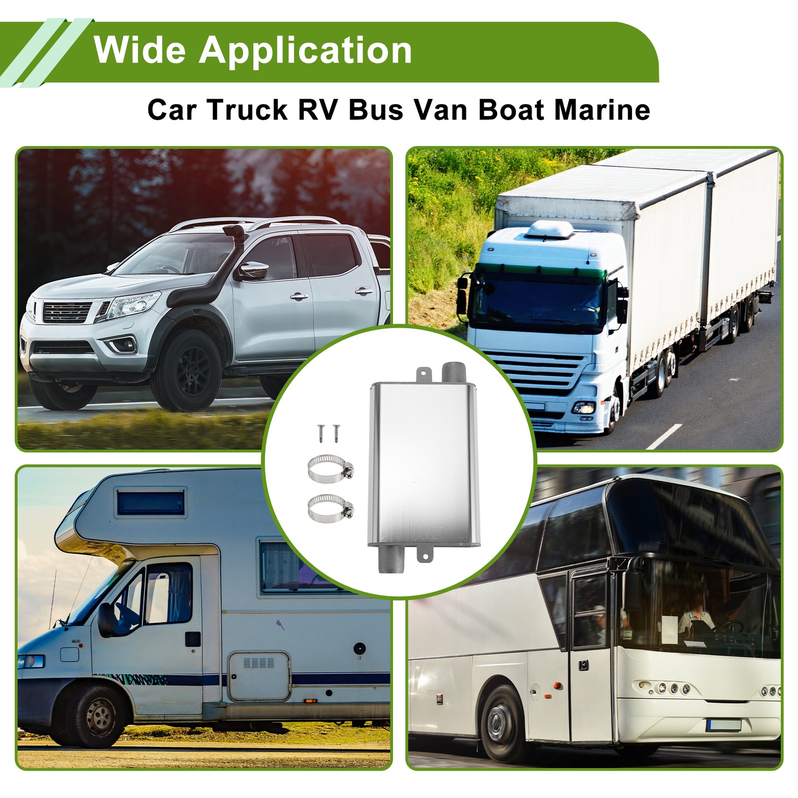 Diesel Heater Exhaust Muffler Parking Air Heater Muffler Silencer for Car Truck