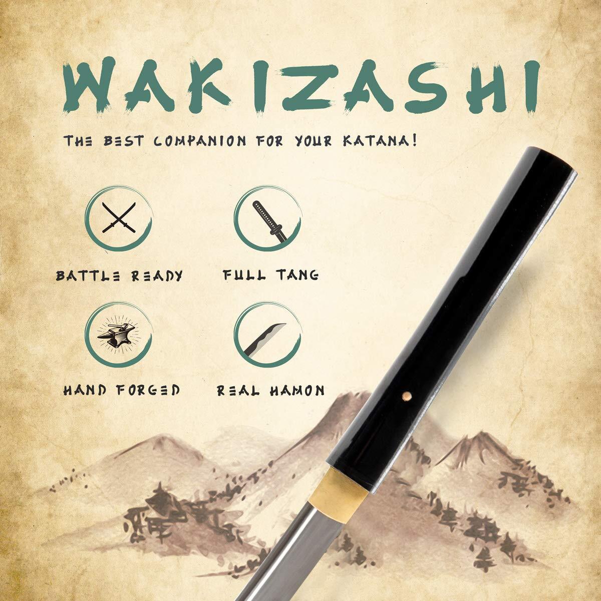 HMS Fully Functional Kill Bill O-Ren Ishii Shirasaya Wakizashi, 1095 Carbon Stee