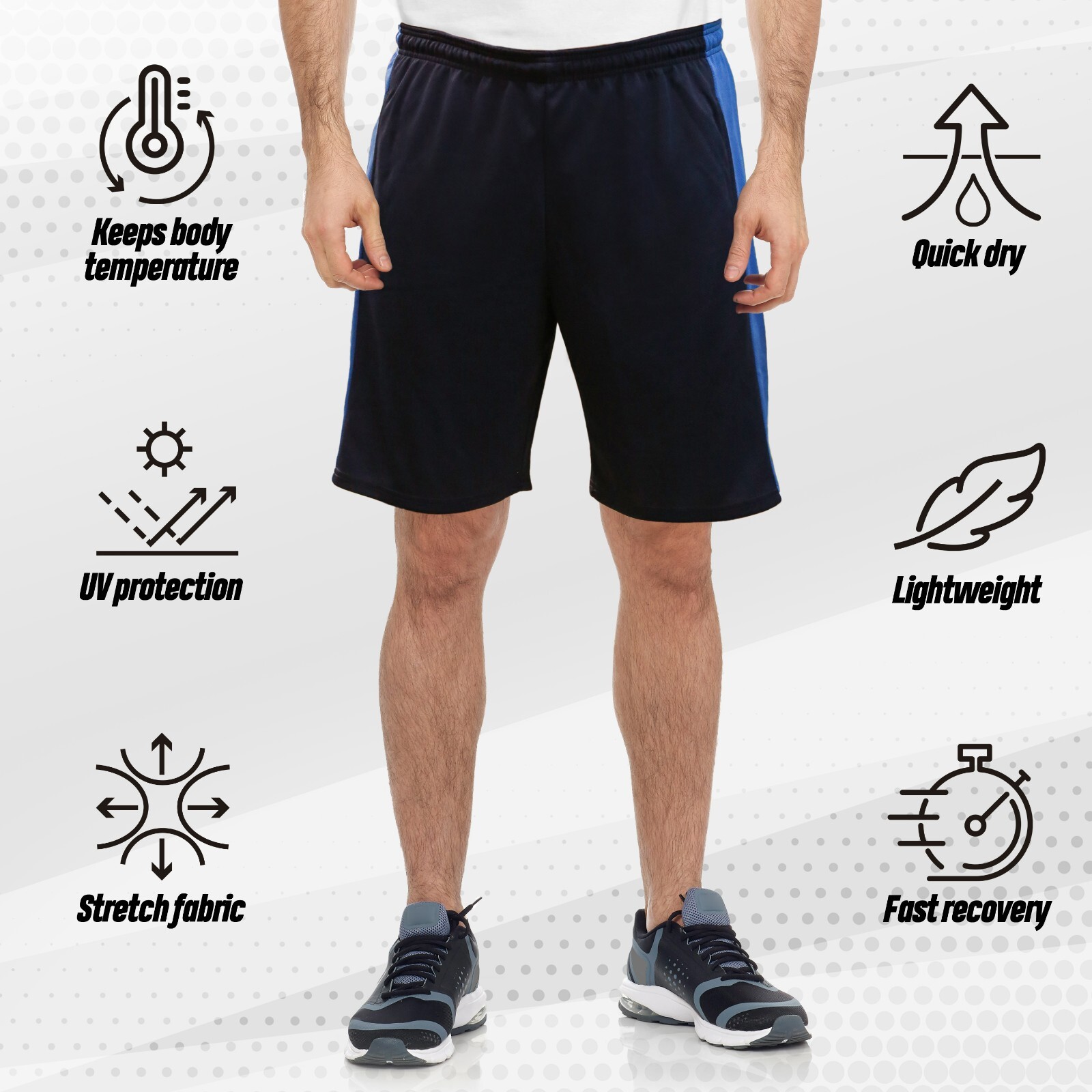 [5 Pack] Men’s Active Athletic Shorts Basketball Running Workout Training Gym