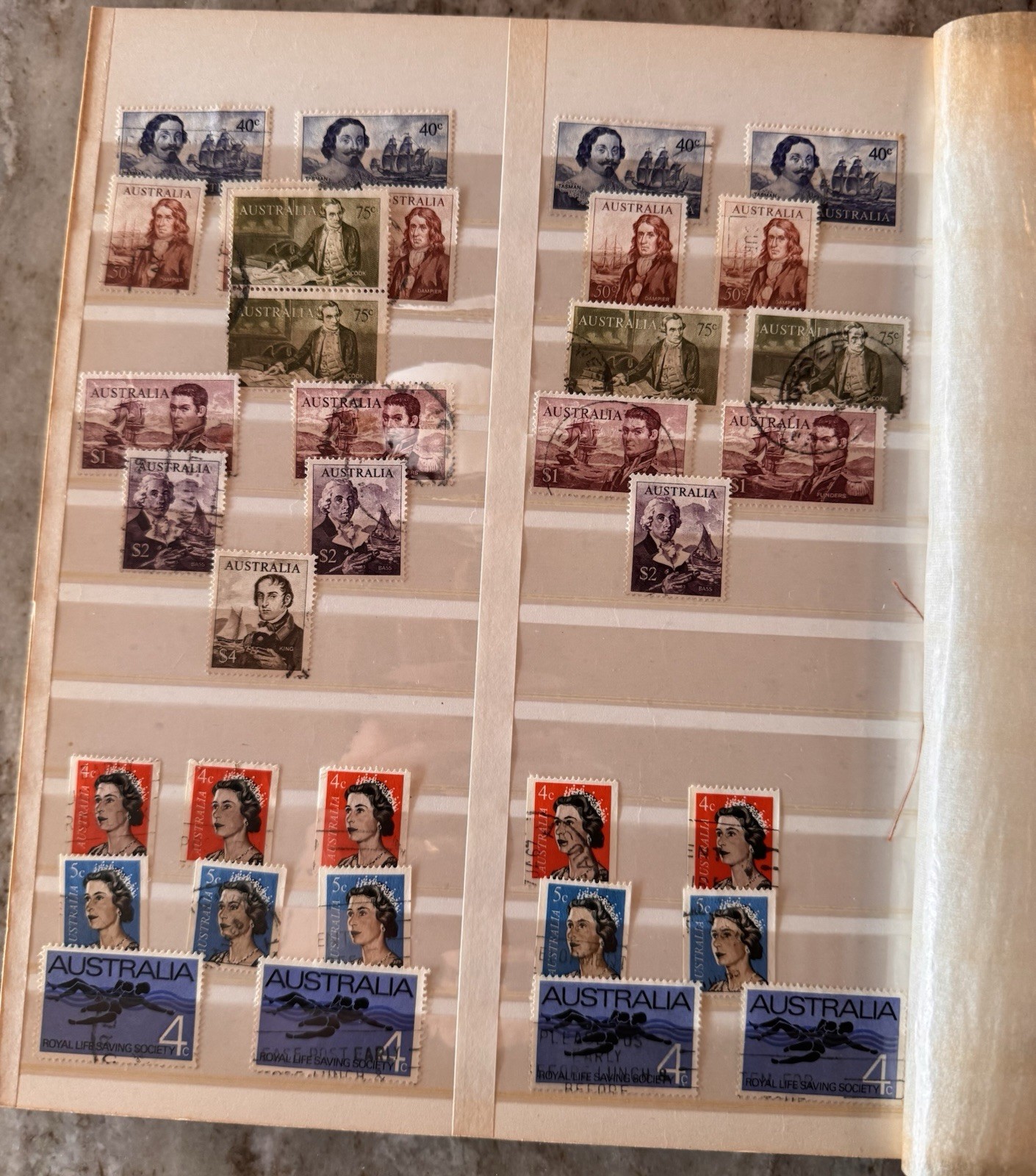 Australia Stamp Album. 1940’s - 70. SG, well populated. Roos, Royalty, Sport…