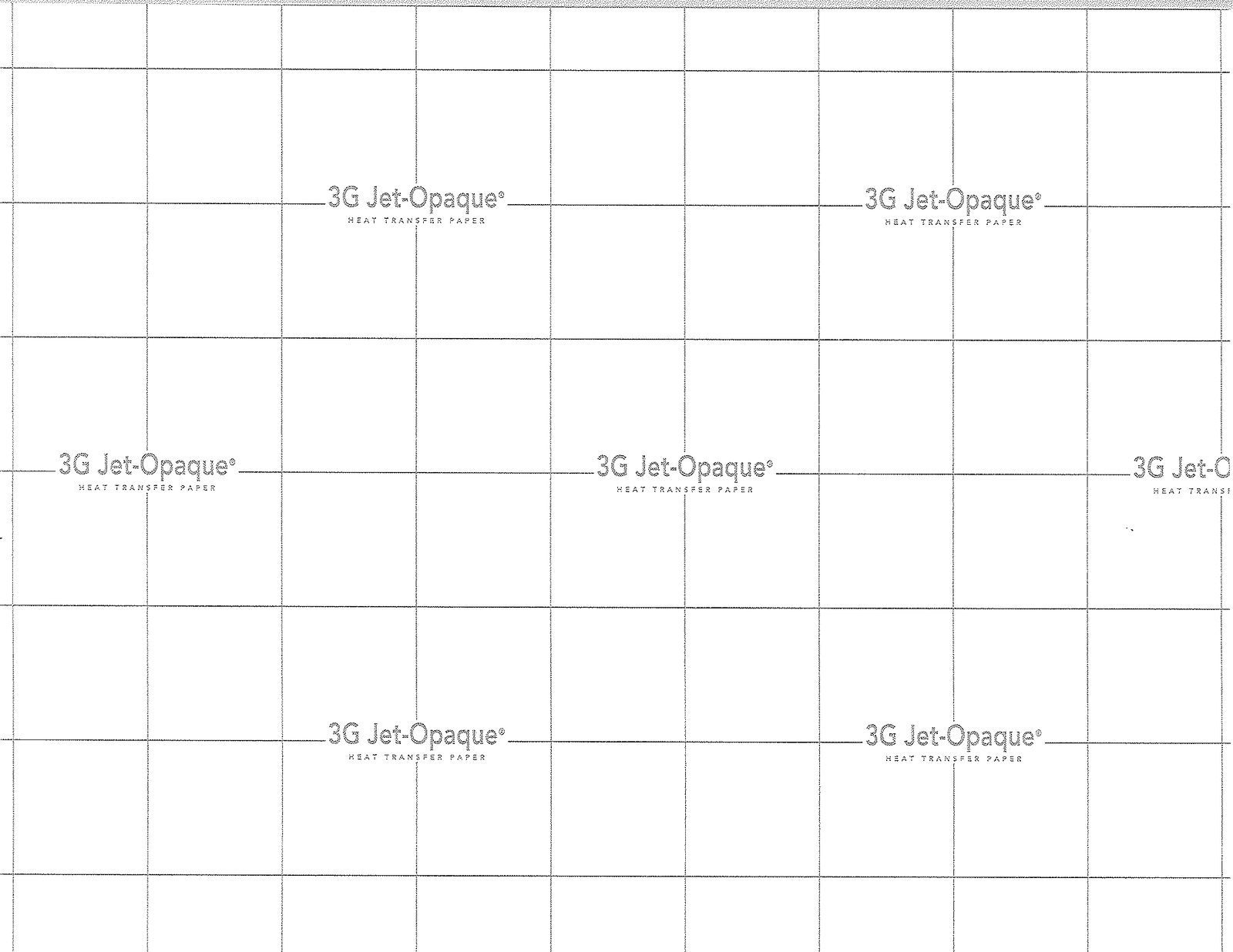 Heat Transfer Paper 3G JET OPAQUE® for Inkjet Printer - Dark Fabrics 8.5X11