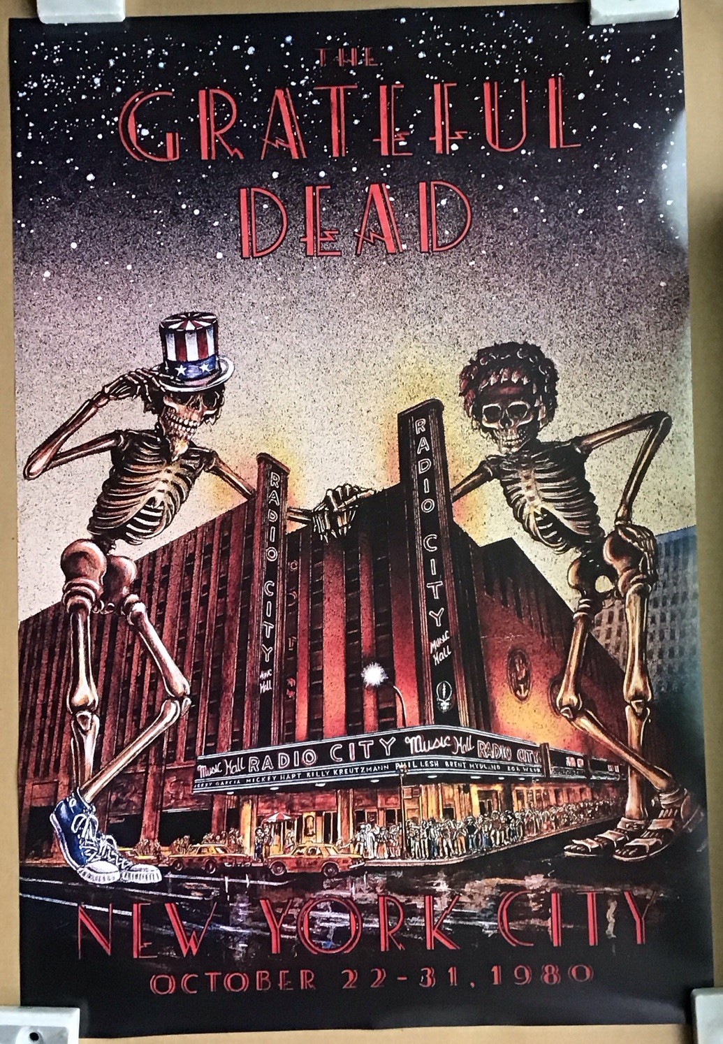 Grateful Dead Radio City Music Hall 1980 Reproduction Poster