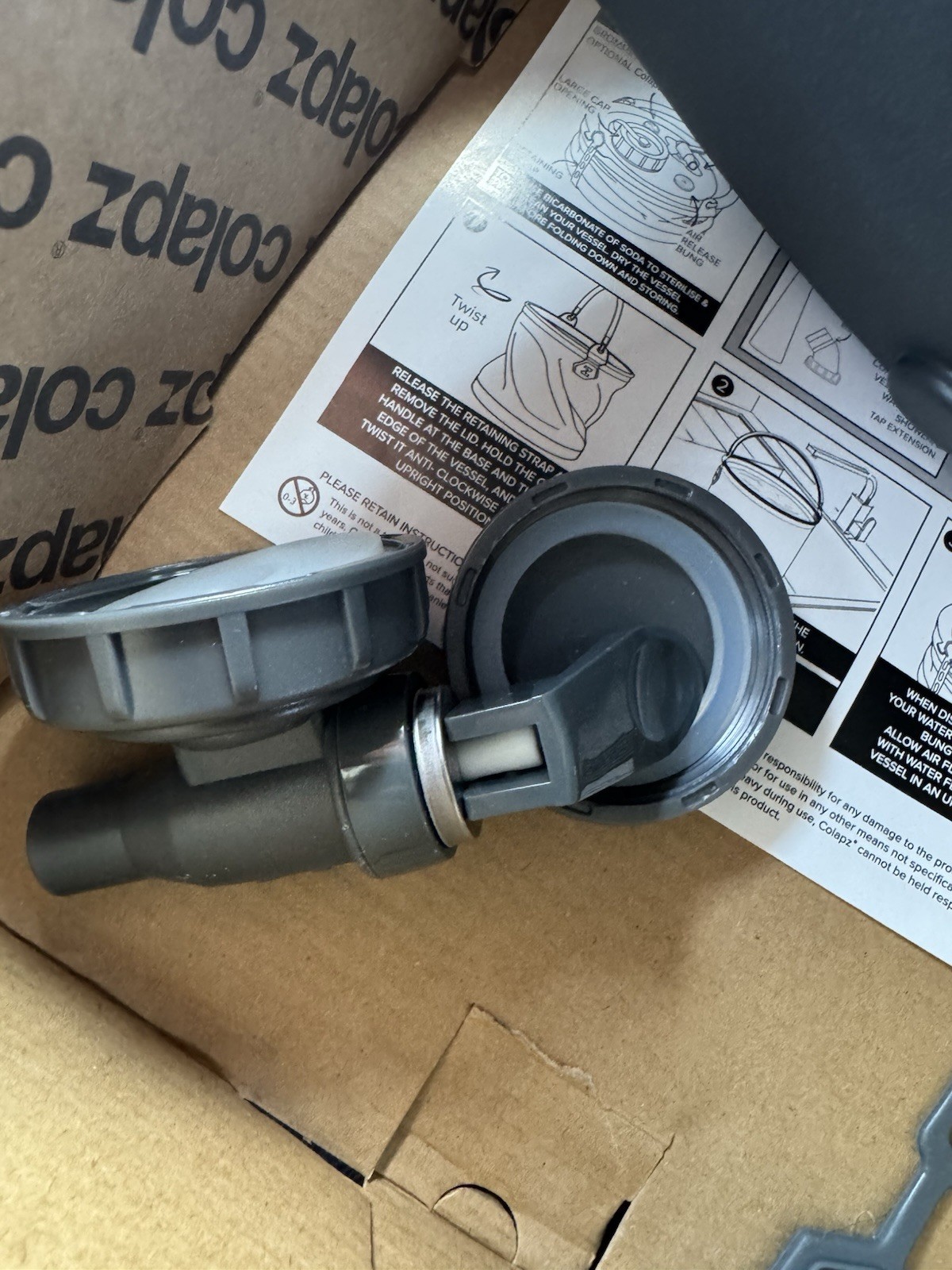 Colapz 2-In-1 Collapsible Camping Water Container with Spigot -