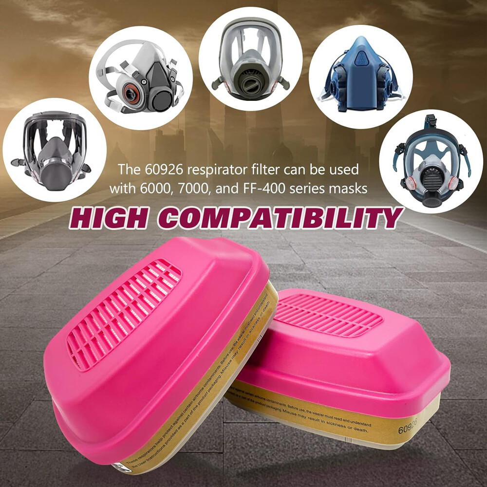 1 Pair Respirator Cartridge/Filter 60926 for 6000, 6800 and FF-400 Series Masks