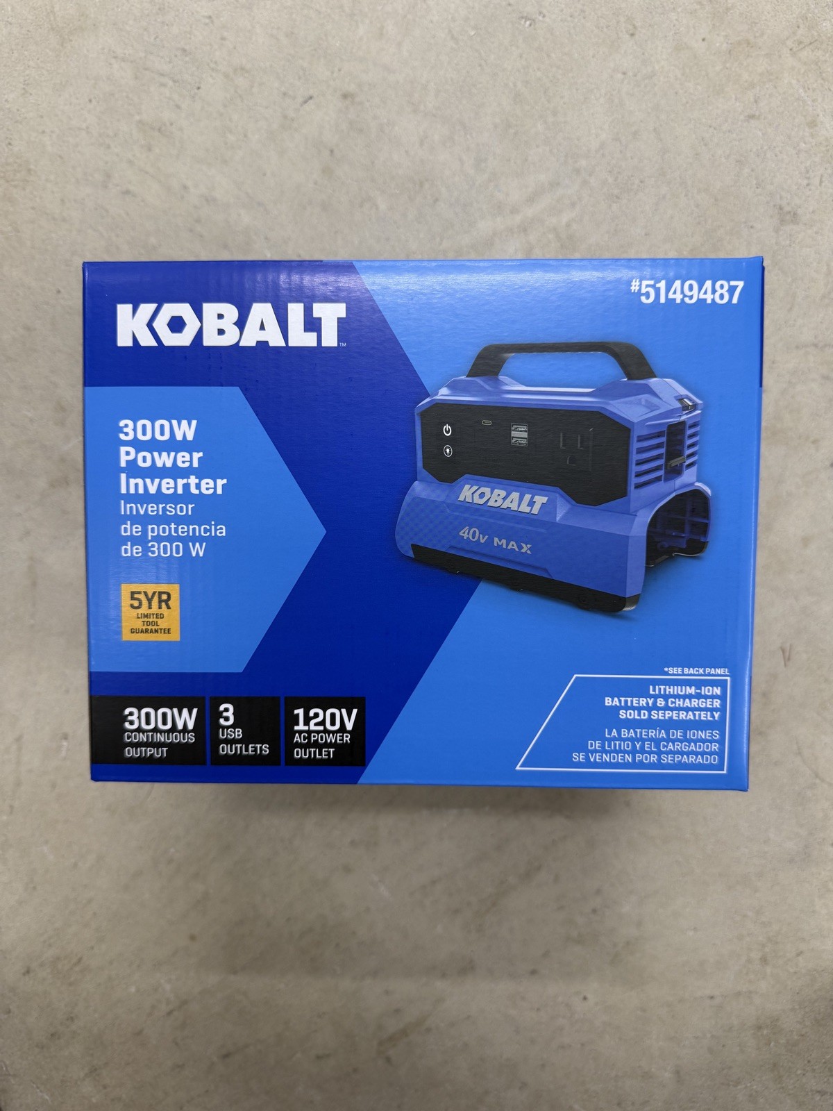 Kobalt Gen4 300-Watt Portable Power Station